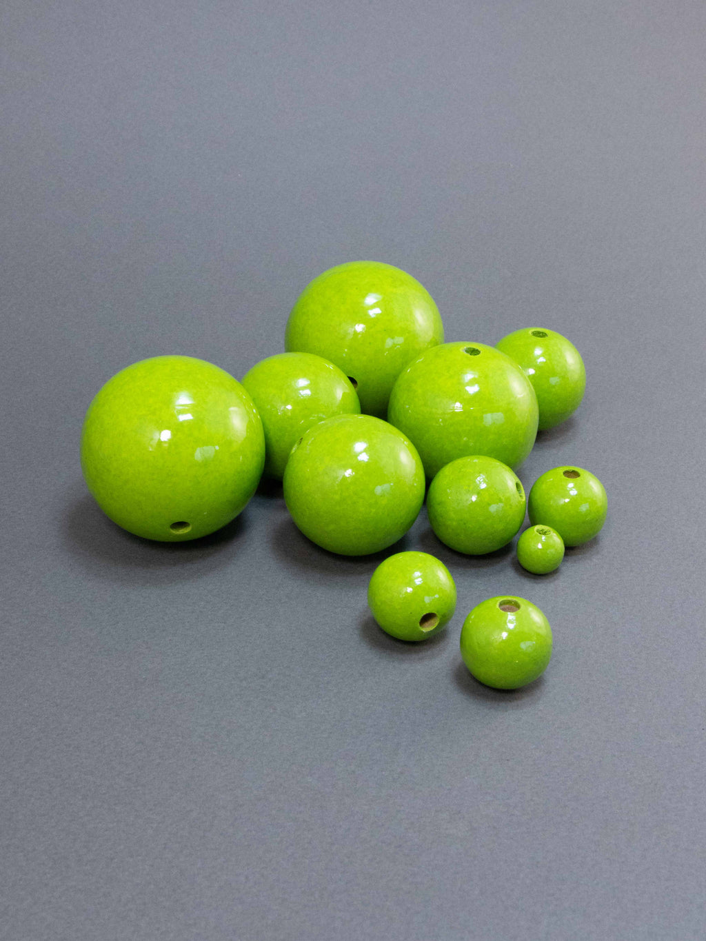 Grass Green Wooden Bead