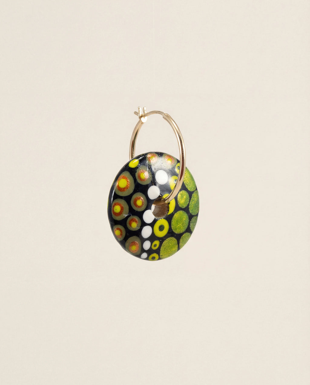 Green Magic Wooden Earrings 2
