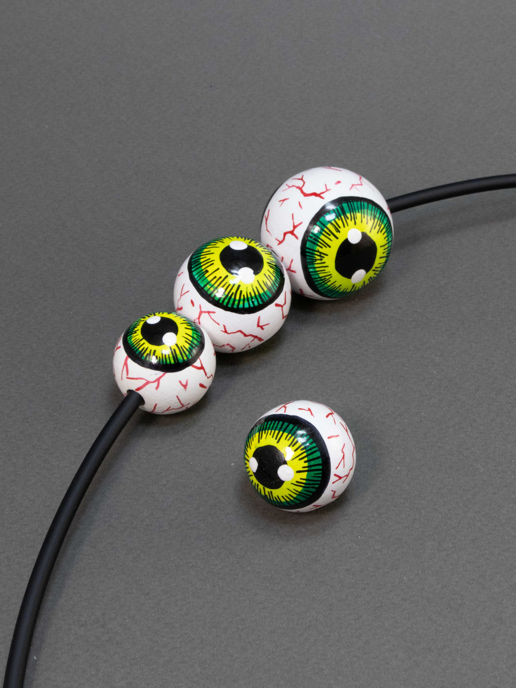 Halloween Eye Wooden Bead