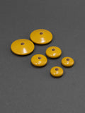 Honey Yellow Flat Wooden Bead
