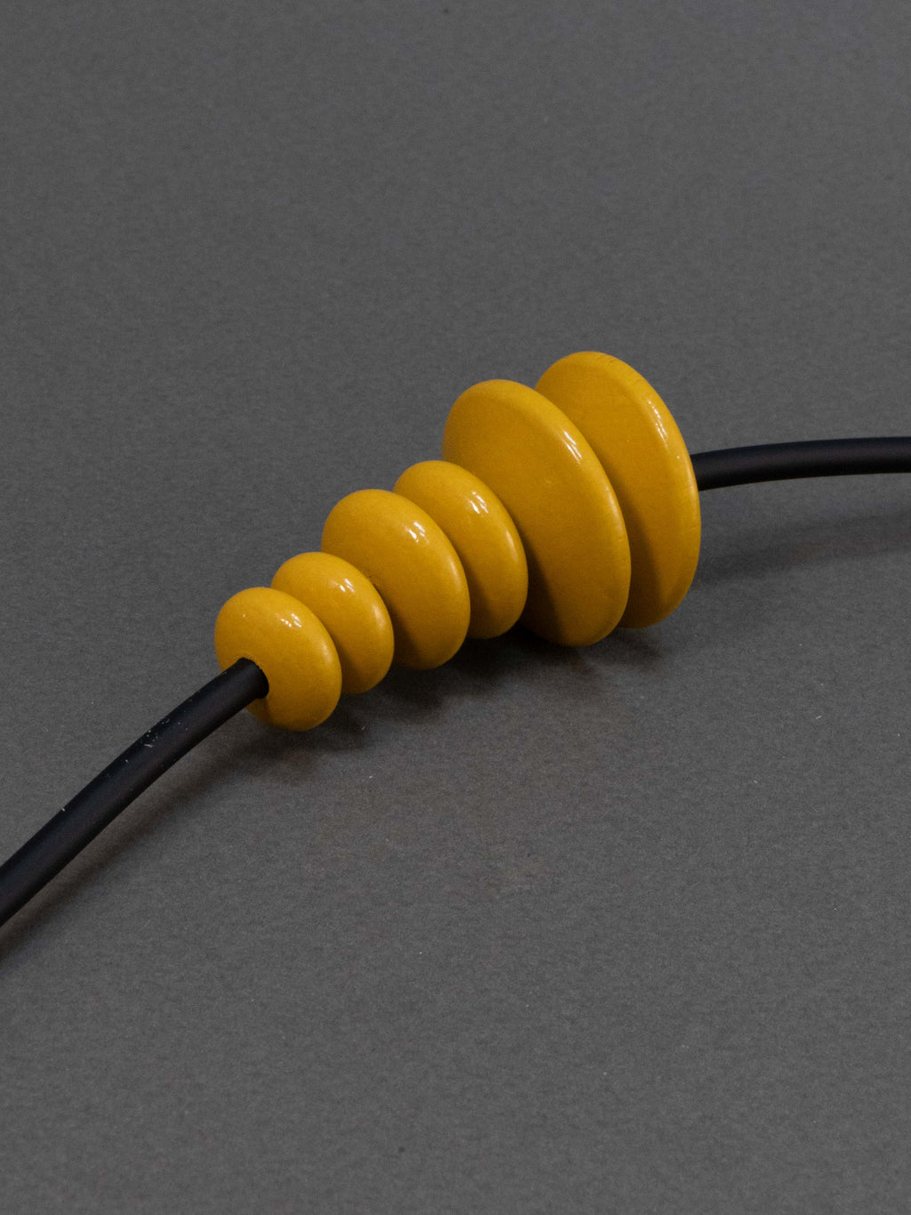Honey Yellow Flat Wooden Bead
