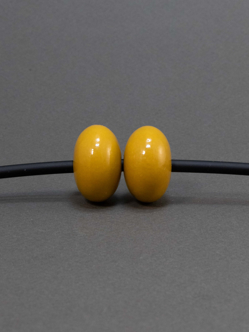 Honey Yellow Wooden Bead in Pumpkin Shape