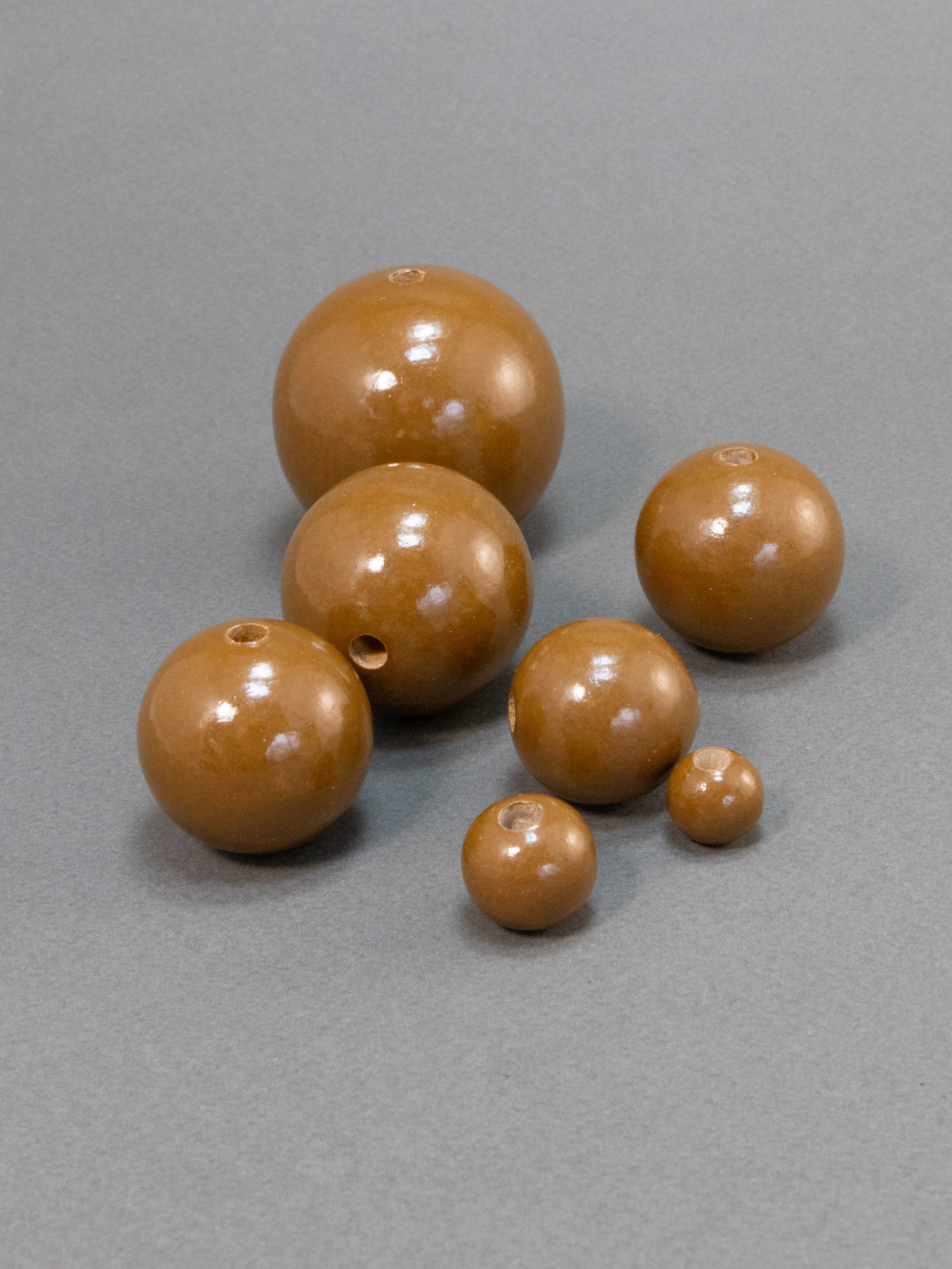 Light Brown Wooden Bead