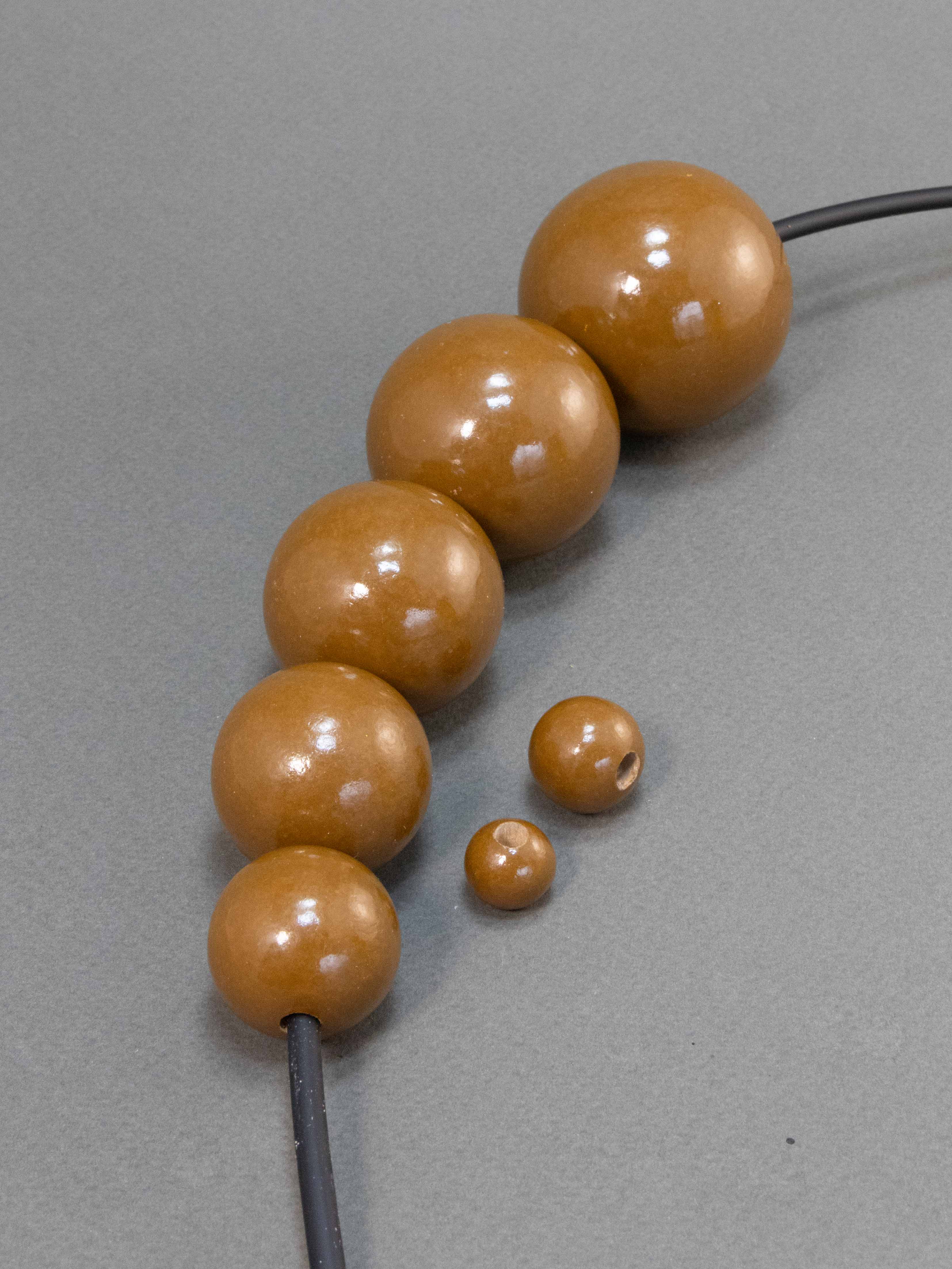 Light Brown Wooden Bead