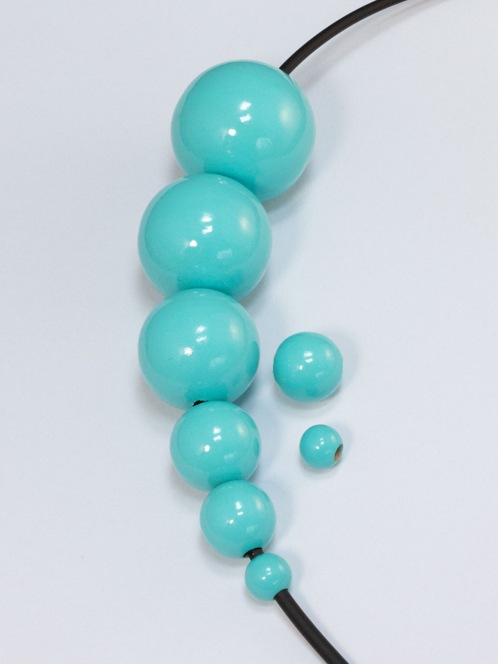 Light Turquoise Wooden Bead
