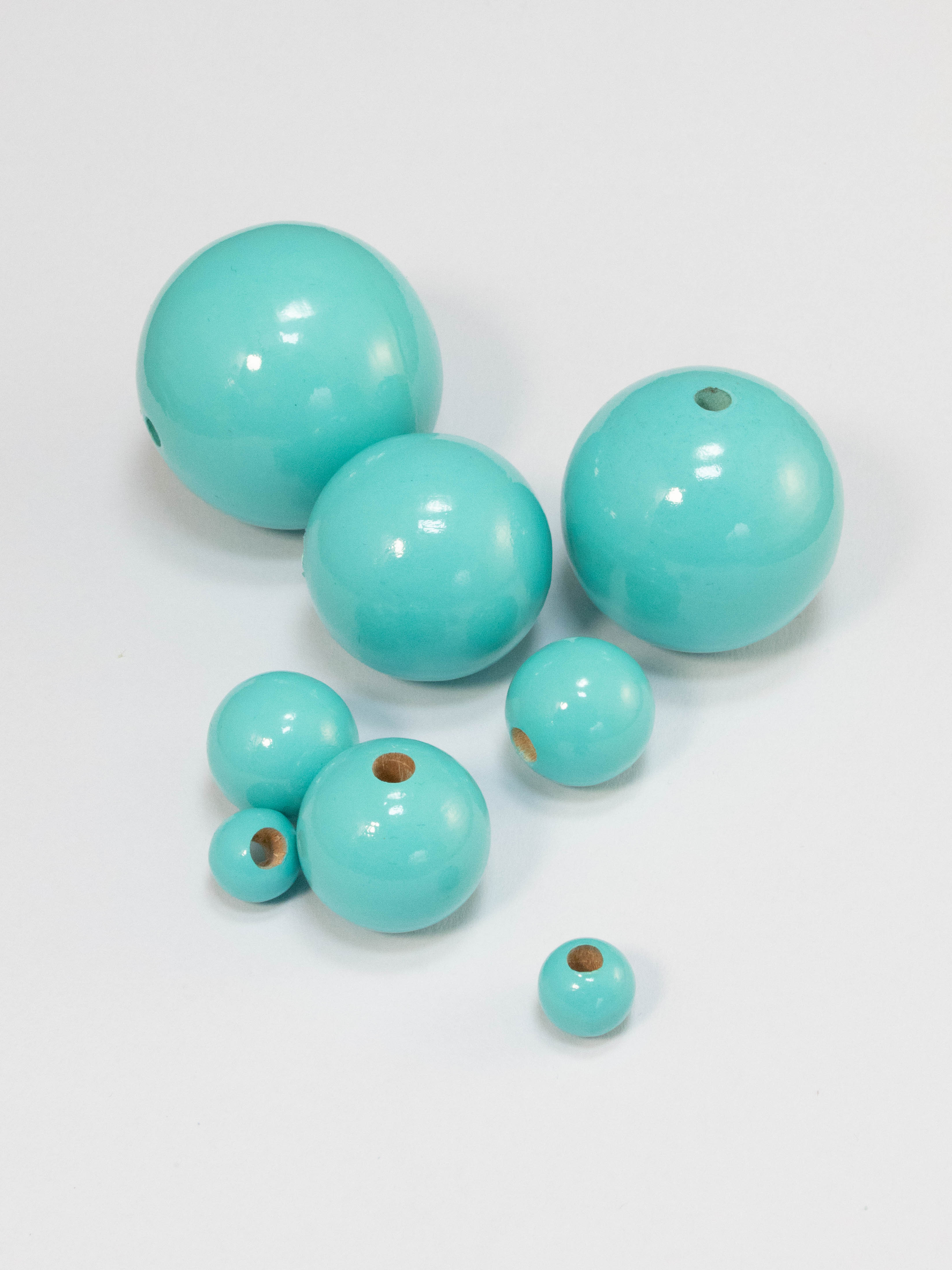 Light Turquoise Wooden Bead