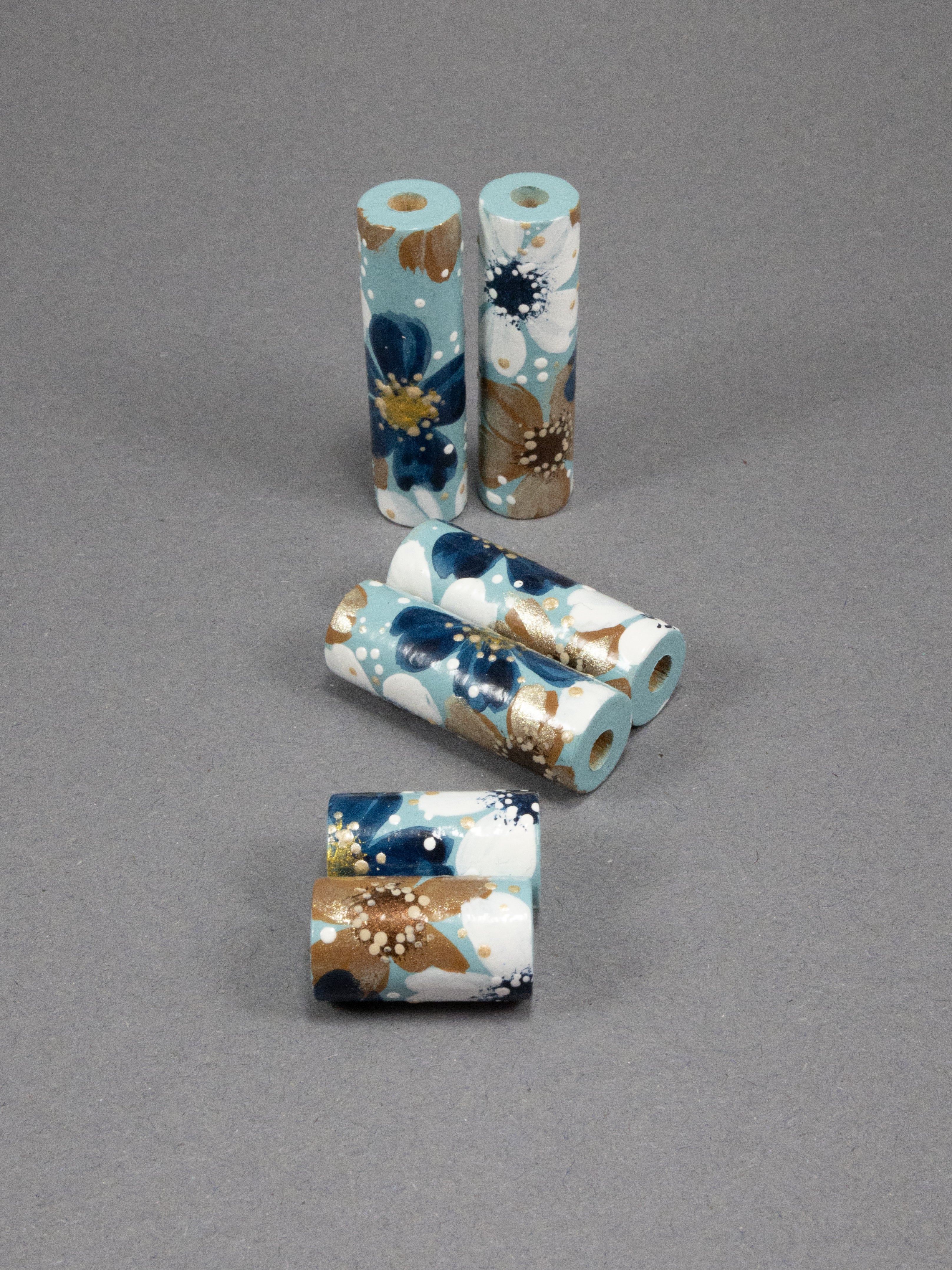 Loran Wooden Bead in Cylinder Shape