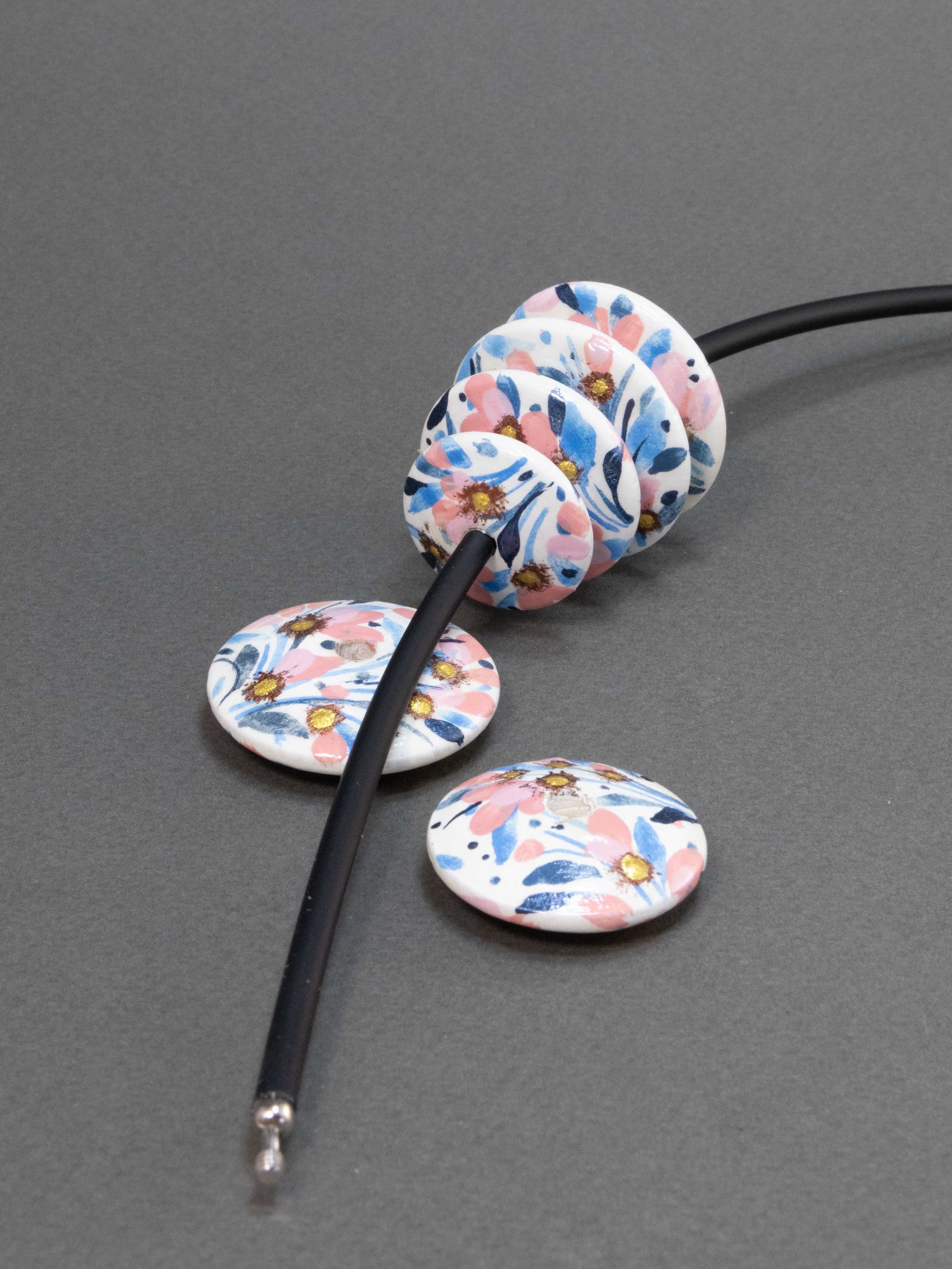 Maia Flat Wooden Bead