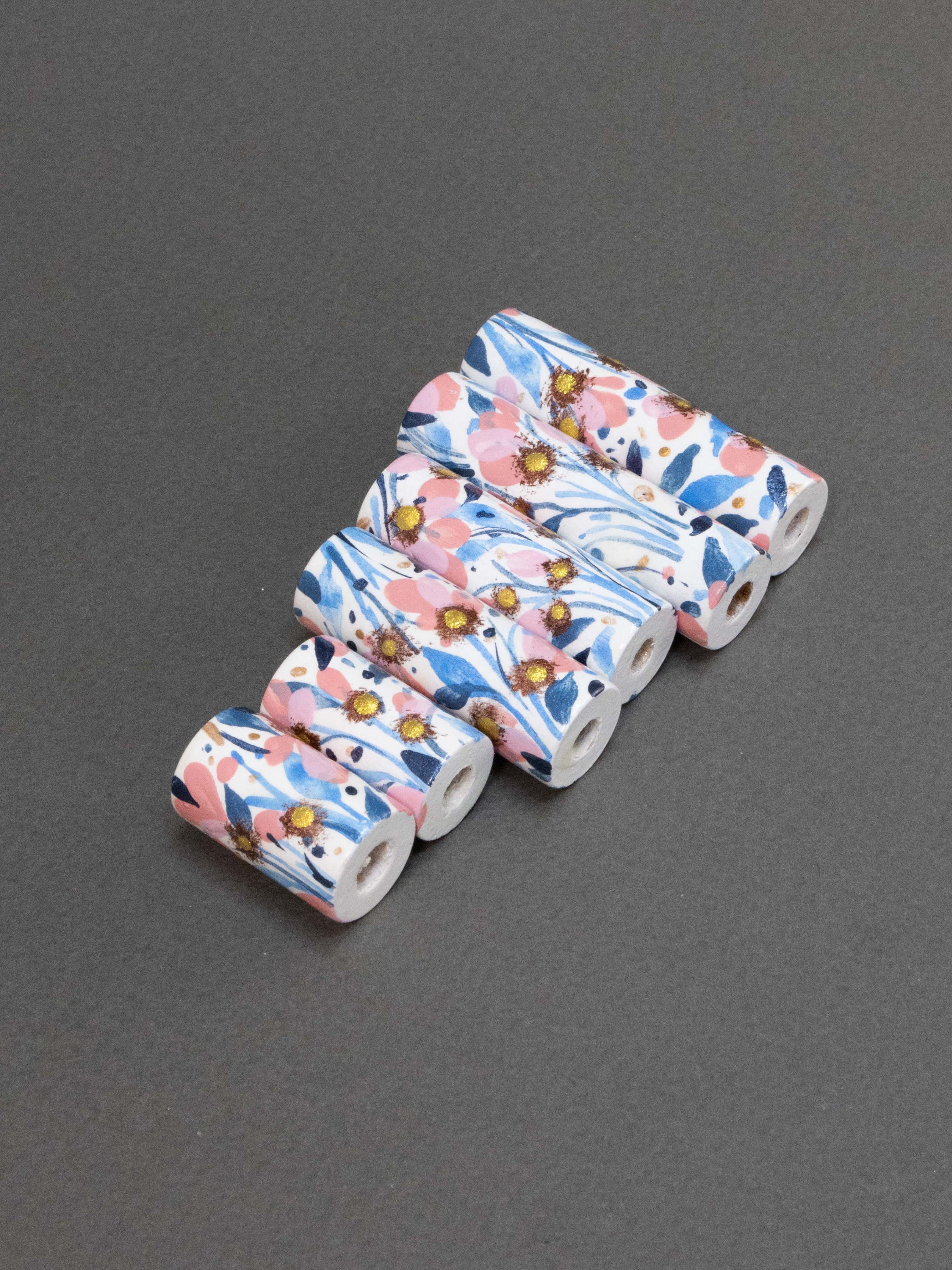 Maia Wooden Bead in Cylinder Shape