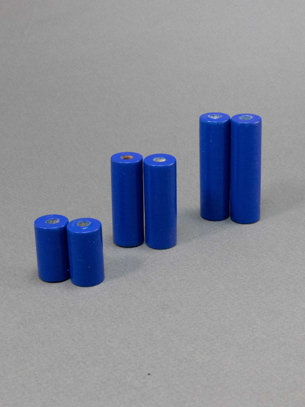 Midnight Blue Cylinder Wooden Bead