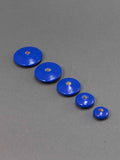 Midnight Blue Flat Wooden Bead