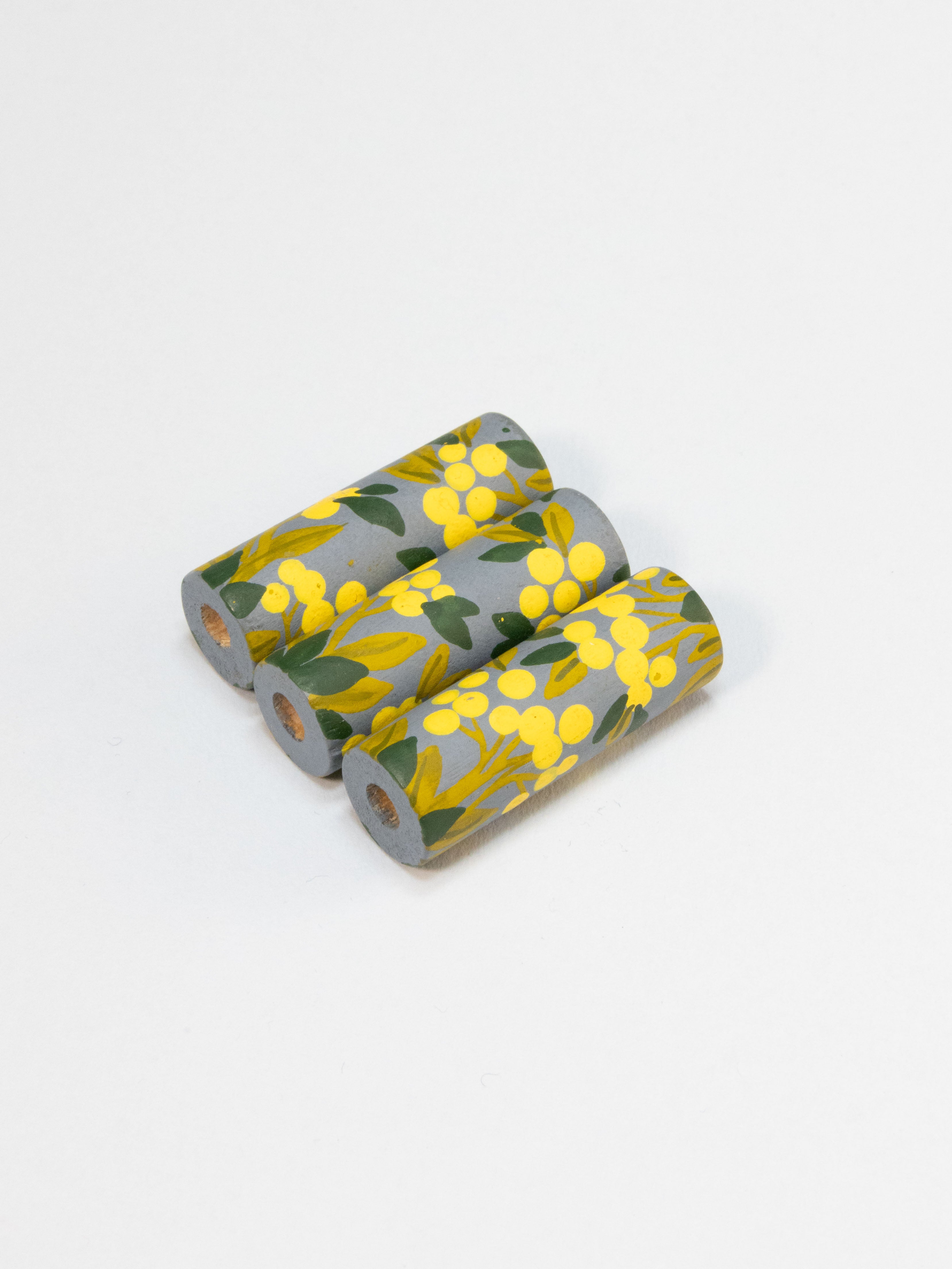 Mimosa Wooden Bead in Cylinder Shape