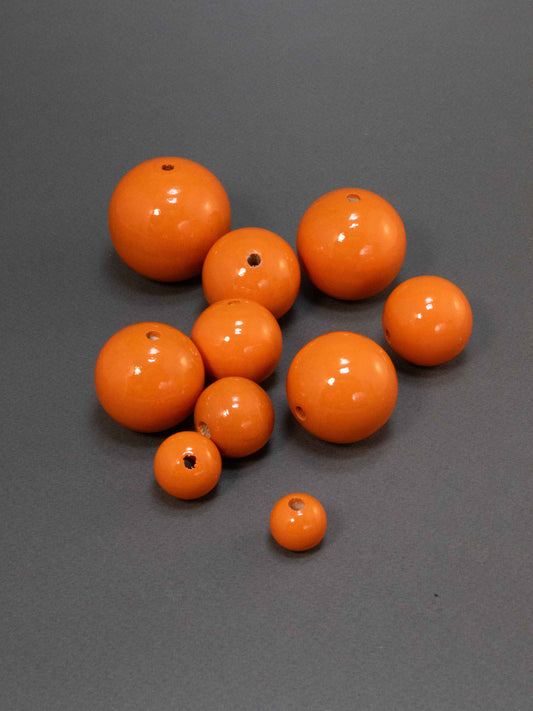 Orange Wooden Bead