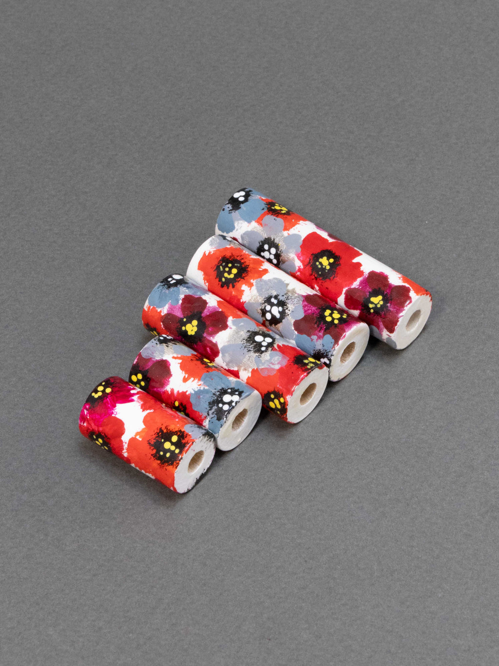 Poppyseed Garden Wooden Bead in Cylinder Shape