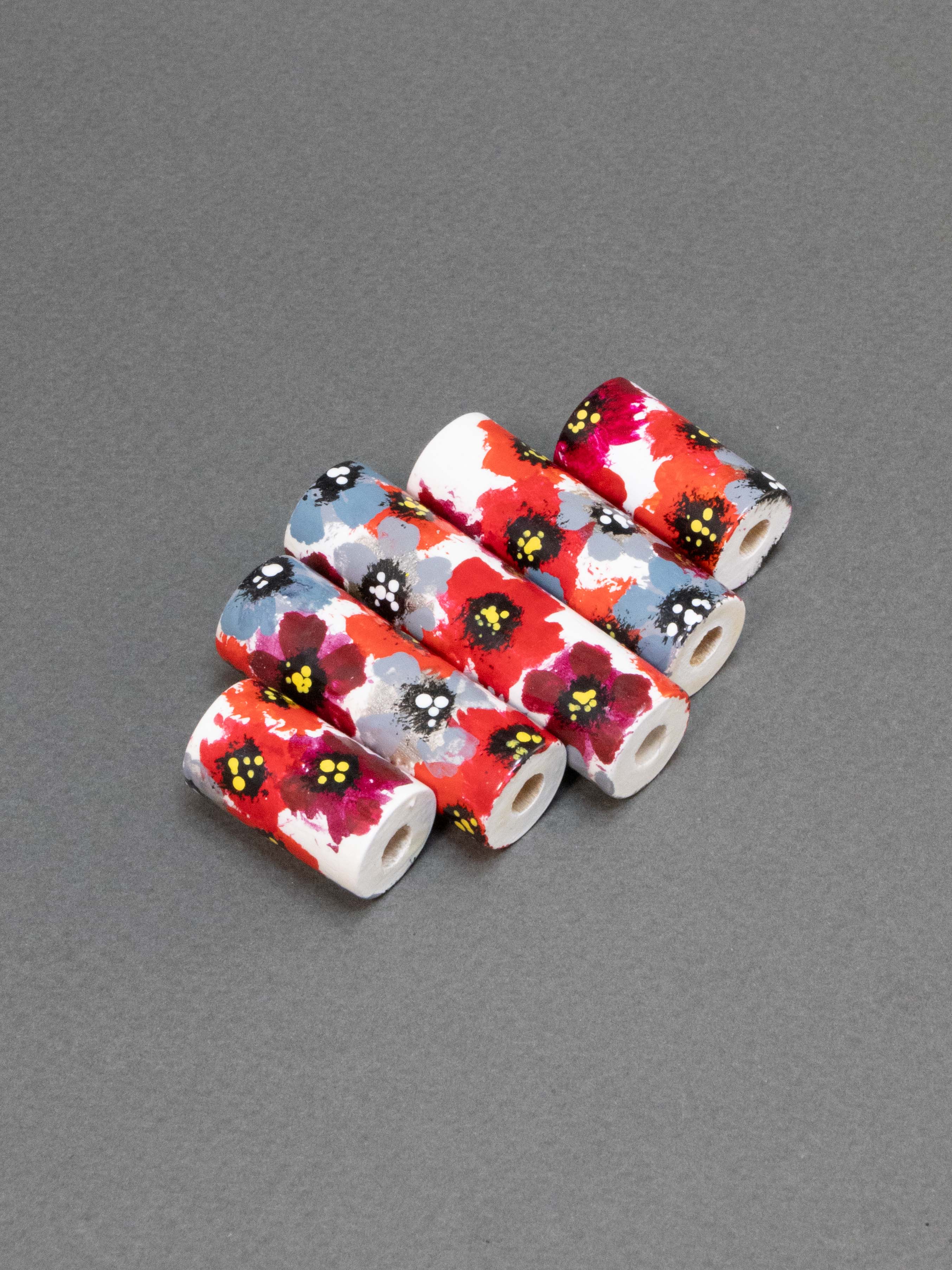 Poppyseed Garden Wooden Bead in Cylinder Shape