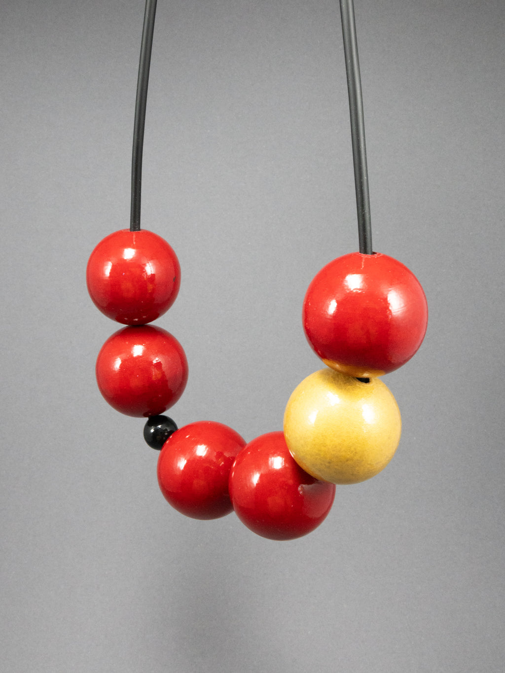 Red Wooden Necklace 3