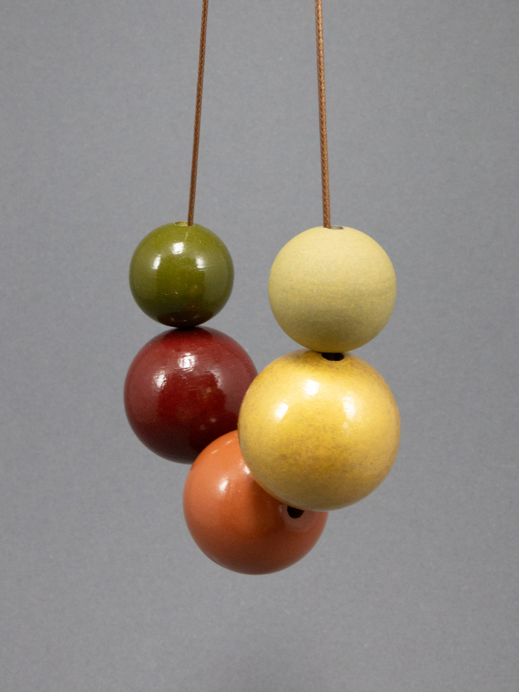 Shades of Autumn Wooden Beads Necklace