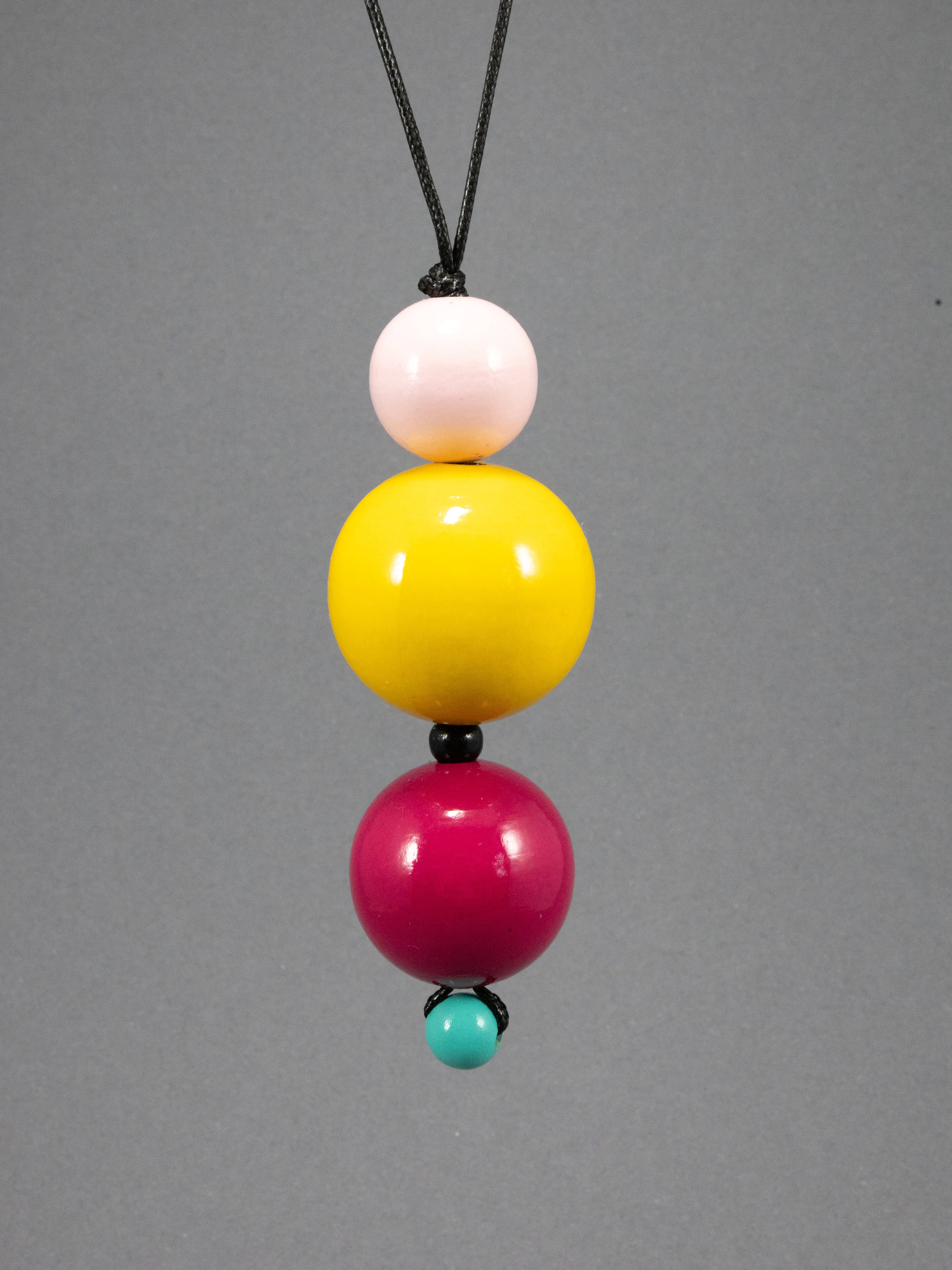 Shades of Summer Wooden Bead Pendant