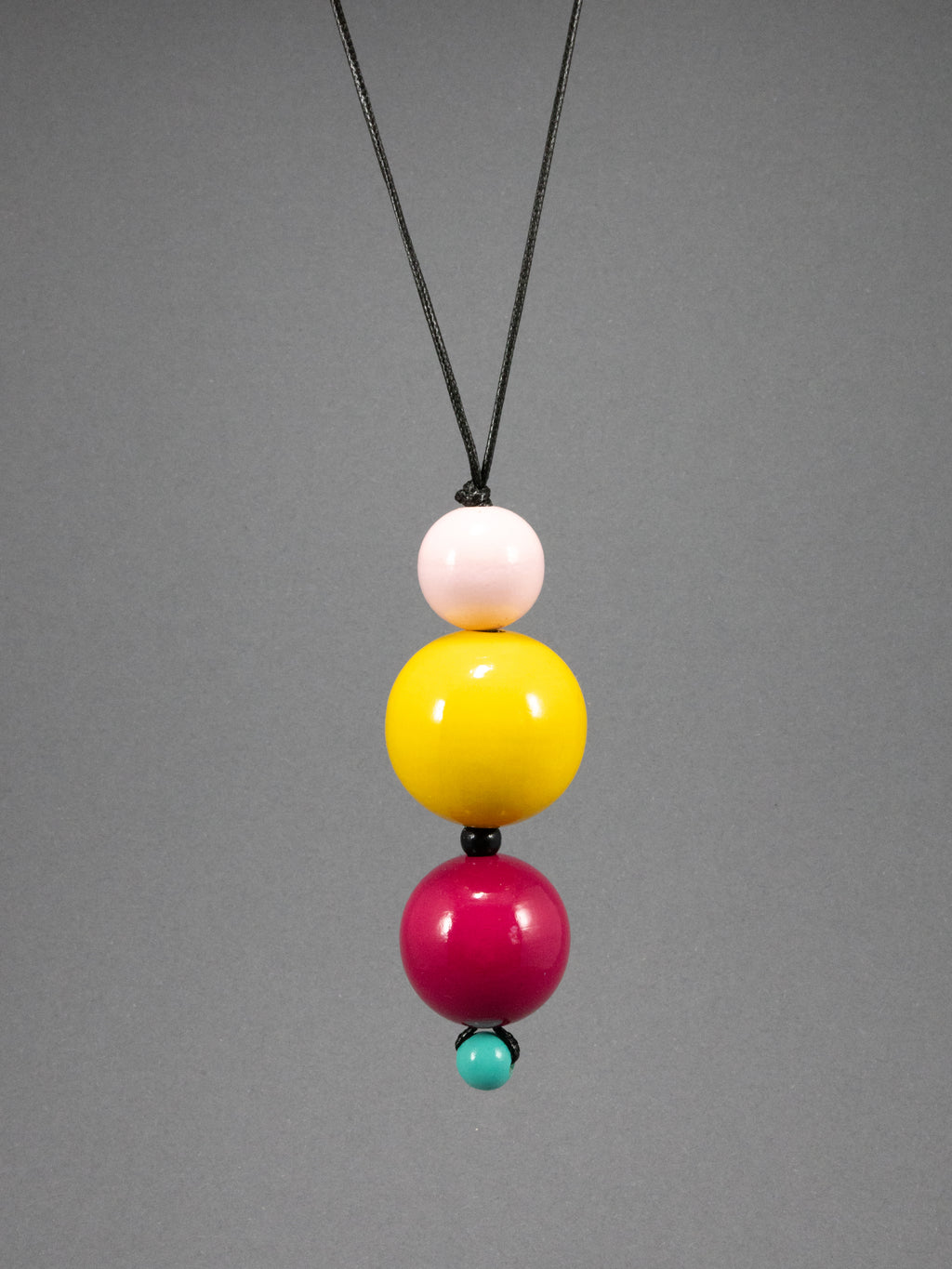 Shades of Summer Wooden Bead Pendant