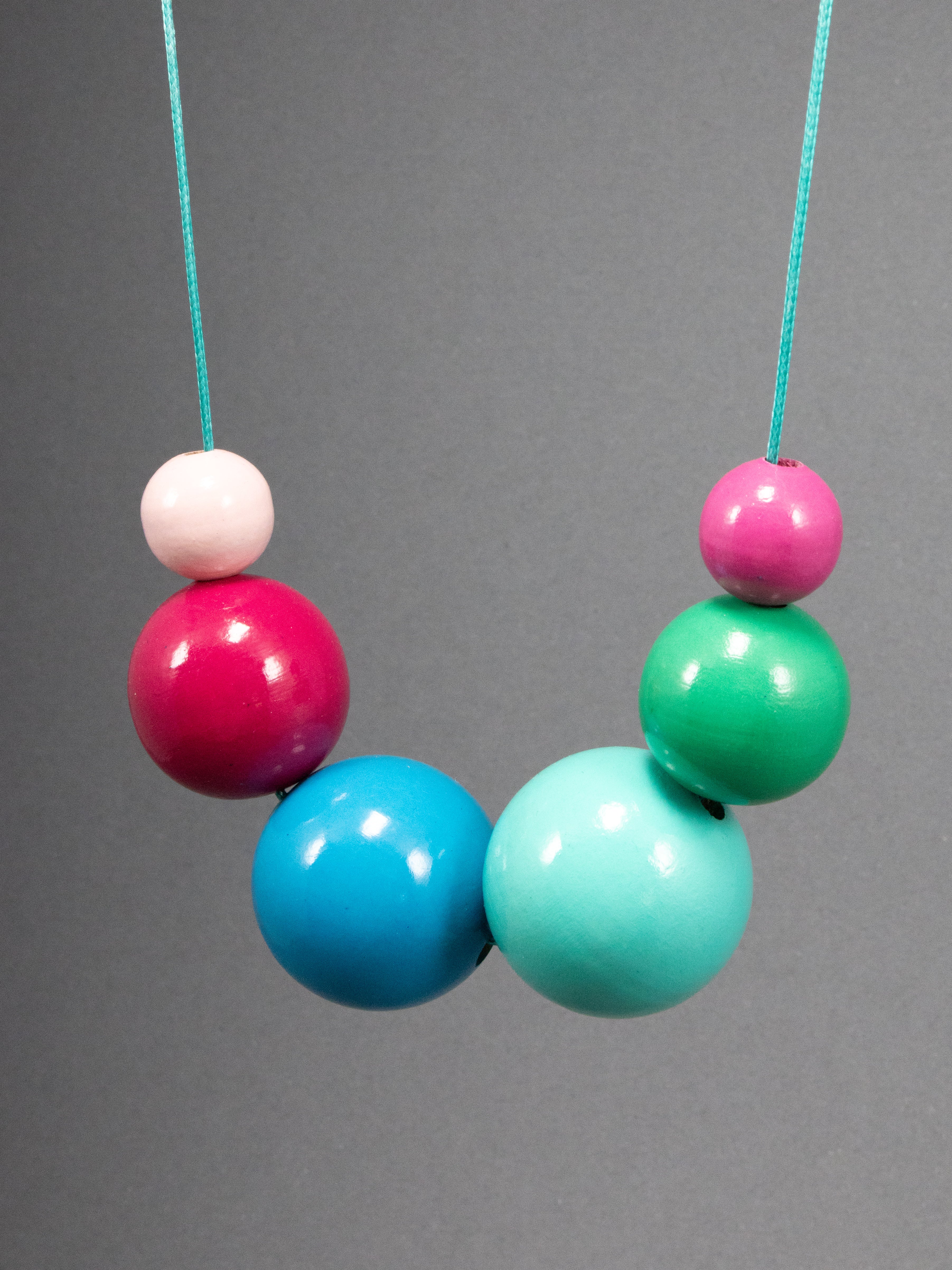 Shades of Summer Wooden Beads Necklace