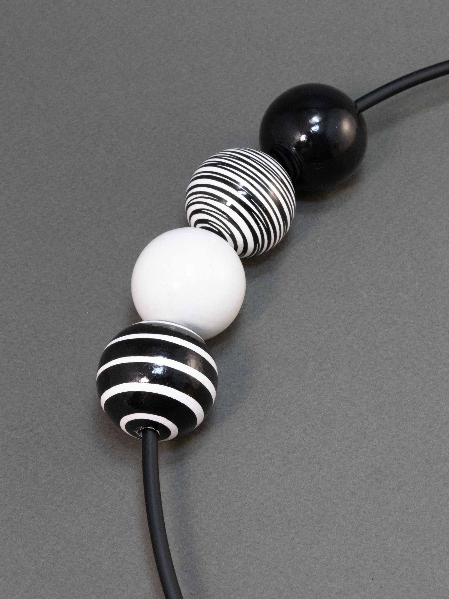 Stripes Wooden Beads Set