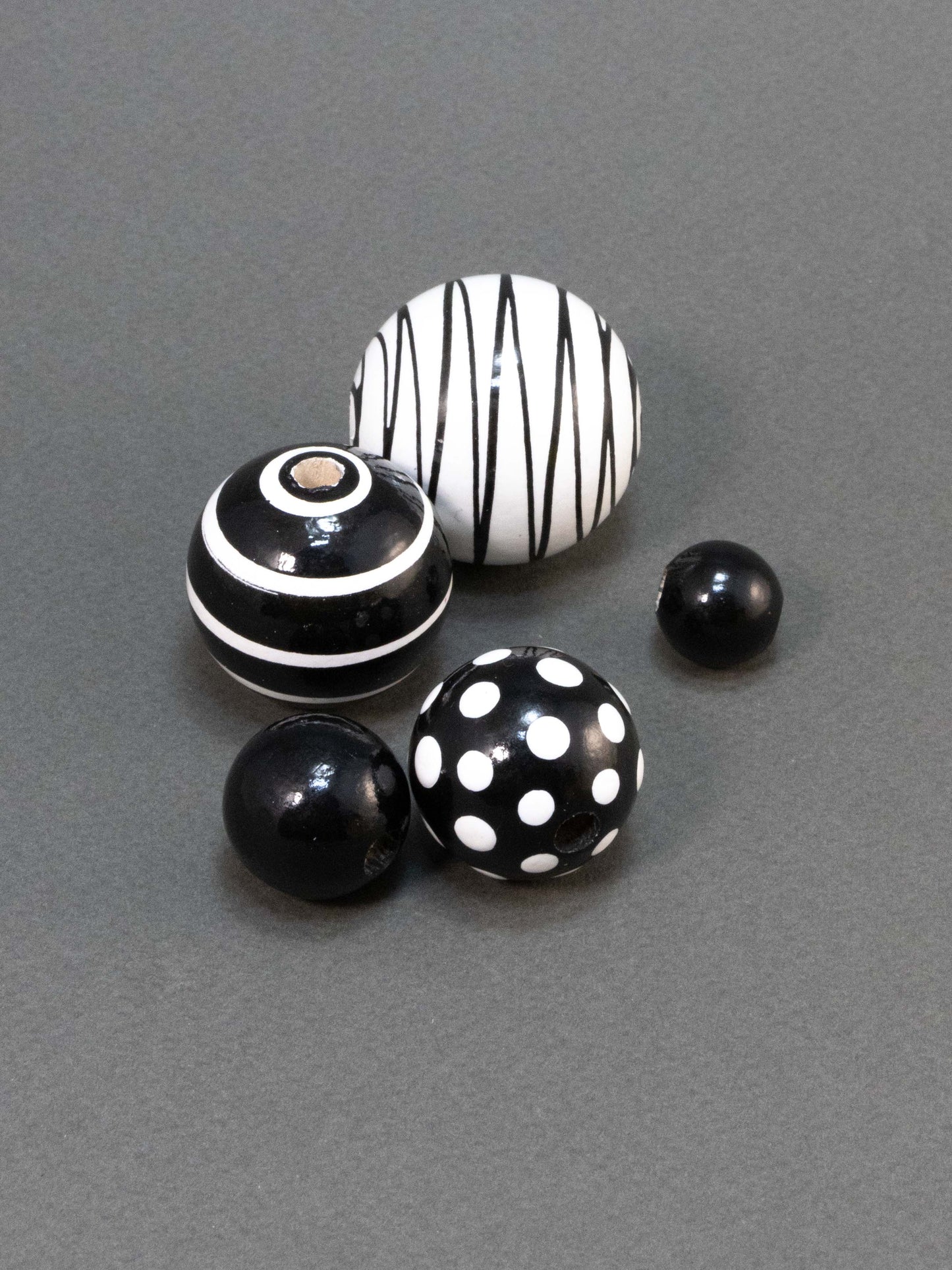 Stripes Wooden Beads Set 1