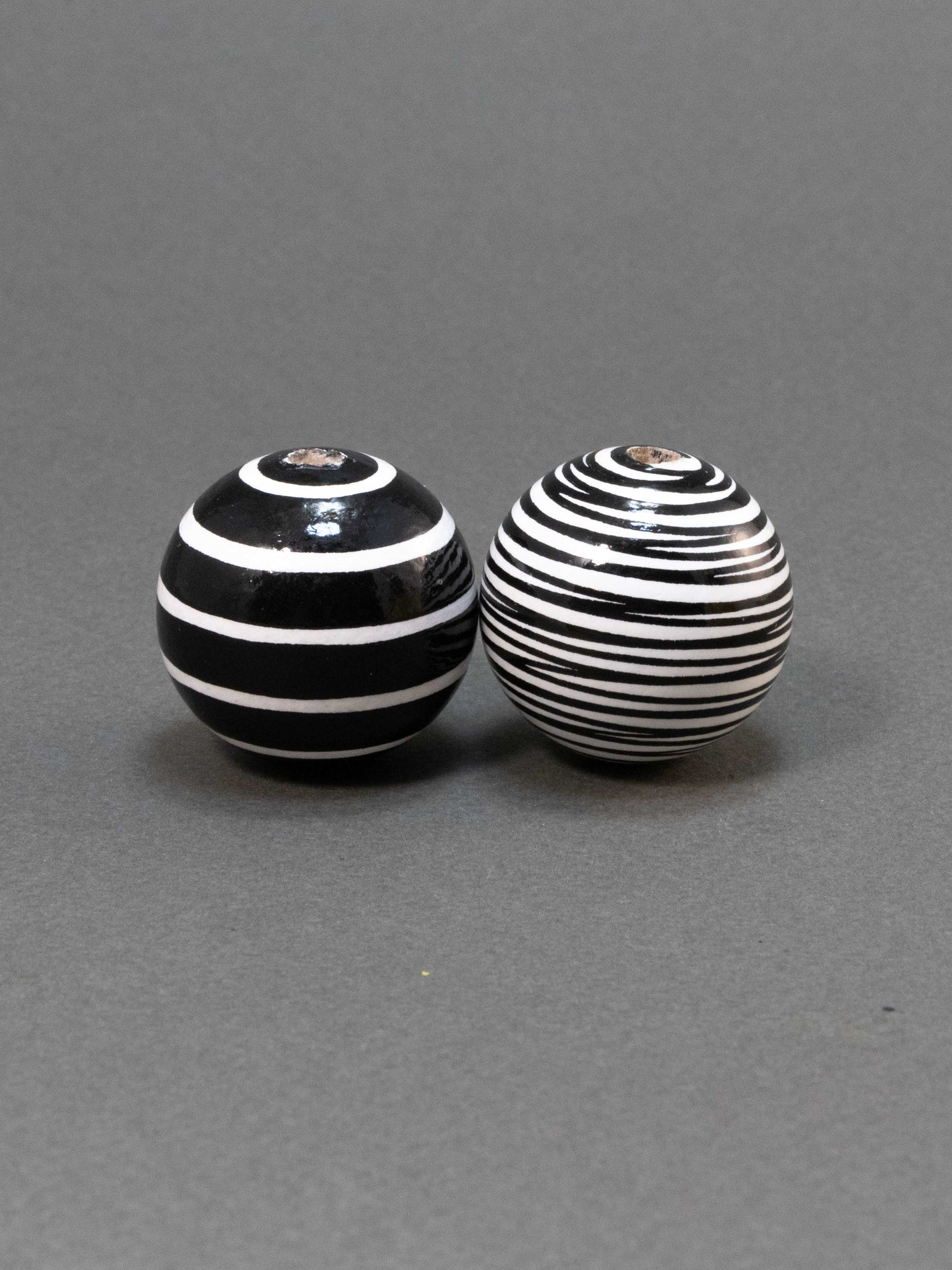 Stripes Wooden Beads Set