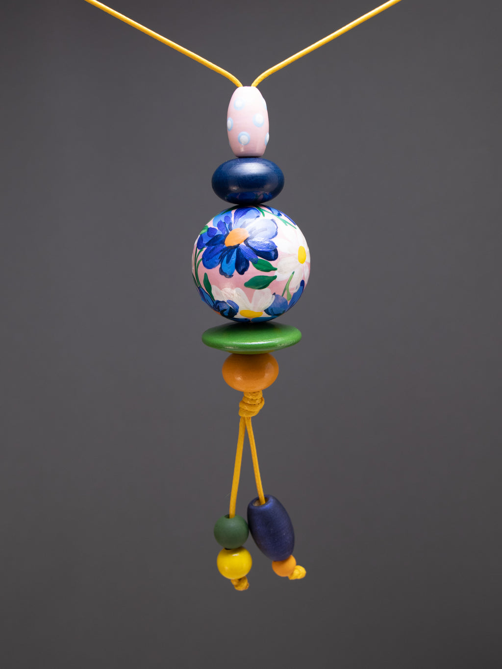 Summer Flowers Beaded Pendant