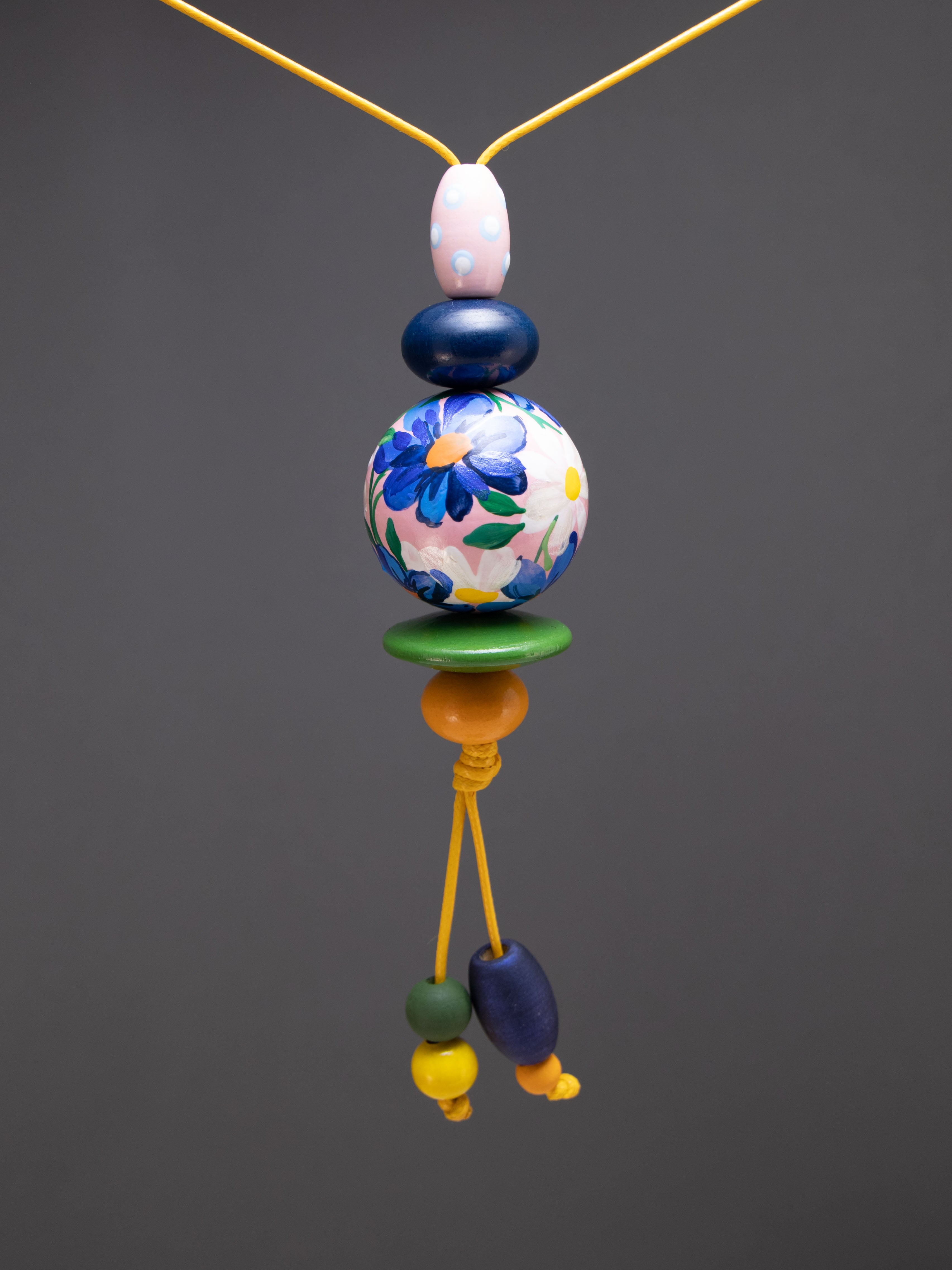 Summer Flowers Beaded Pendant