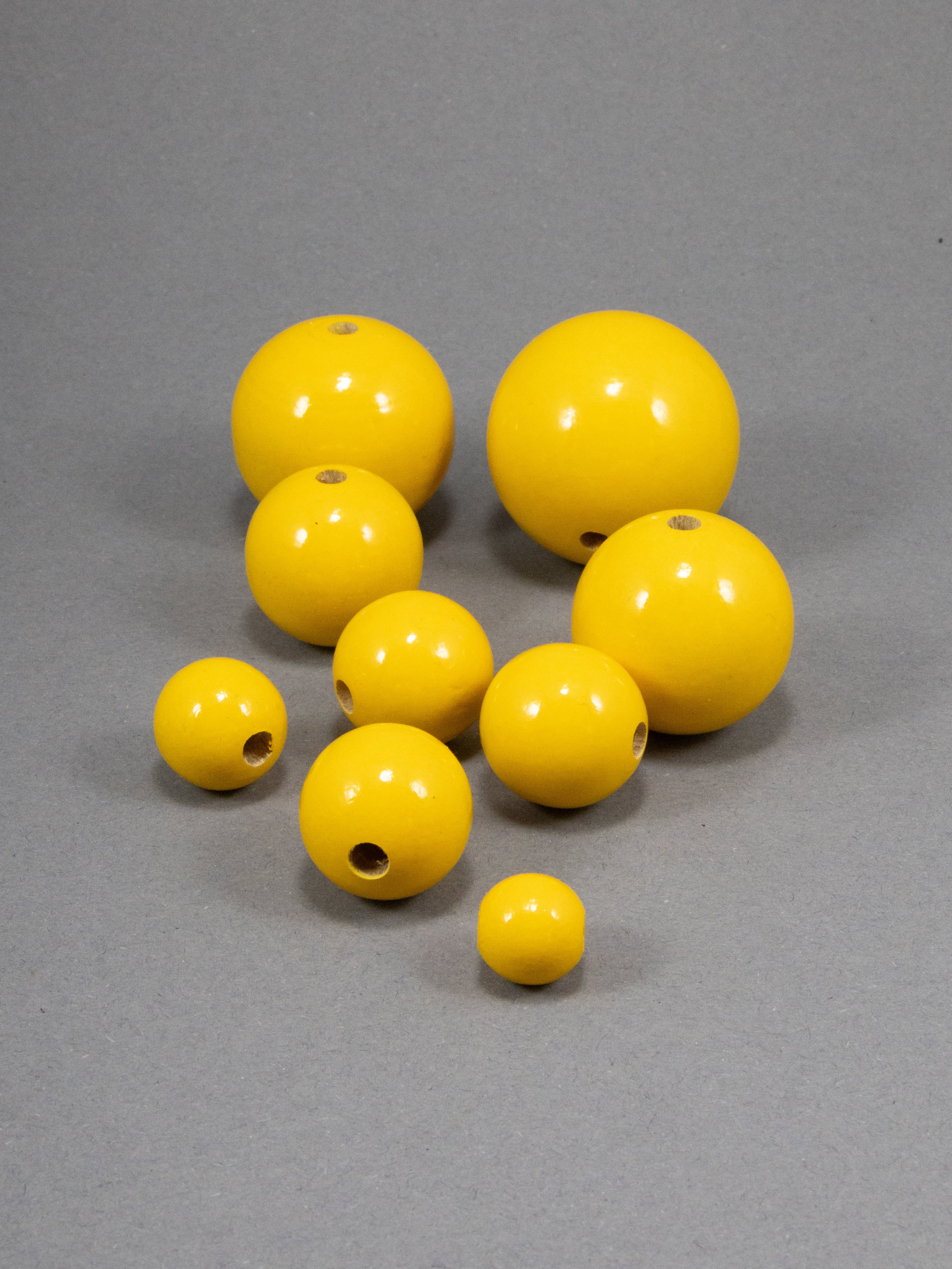 Sunny Yellow Wooden Bead