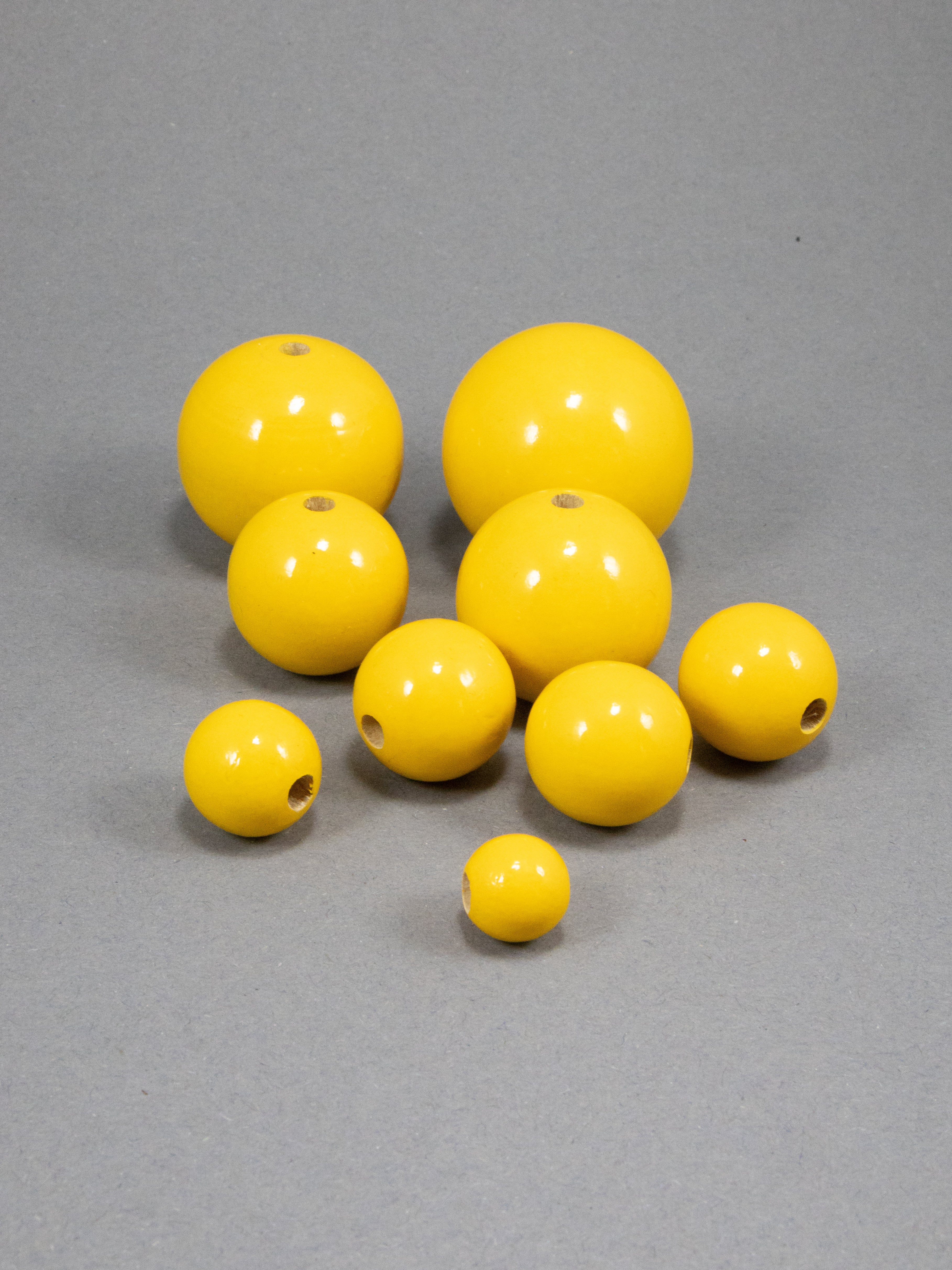 Sunny Yellow Wooden Bead