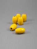 Sunny Yellow Wooden Bead in Bean Shape