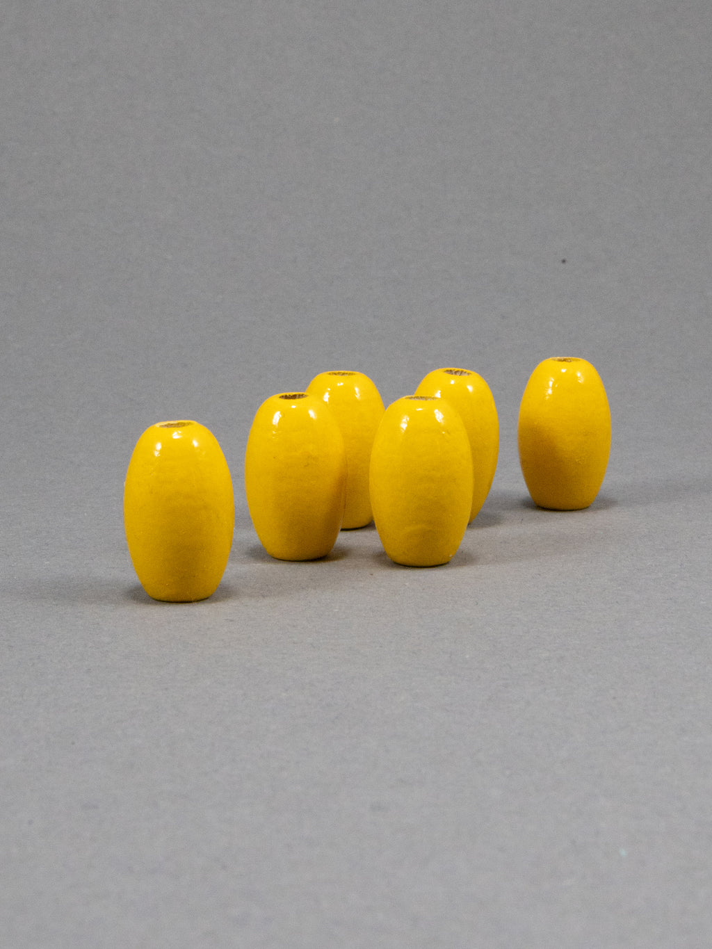 Sunny Yellow Wooden Bead in Bean Shape