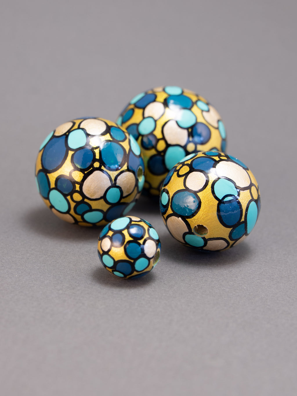 Perlina di legno Turchese Rapsody