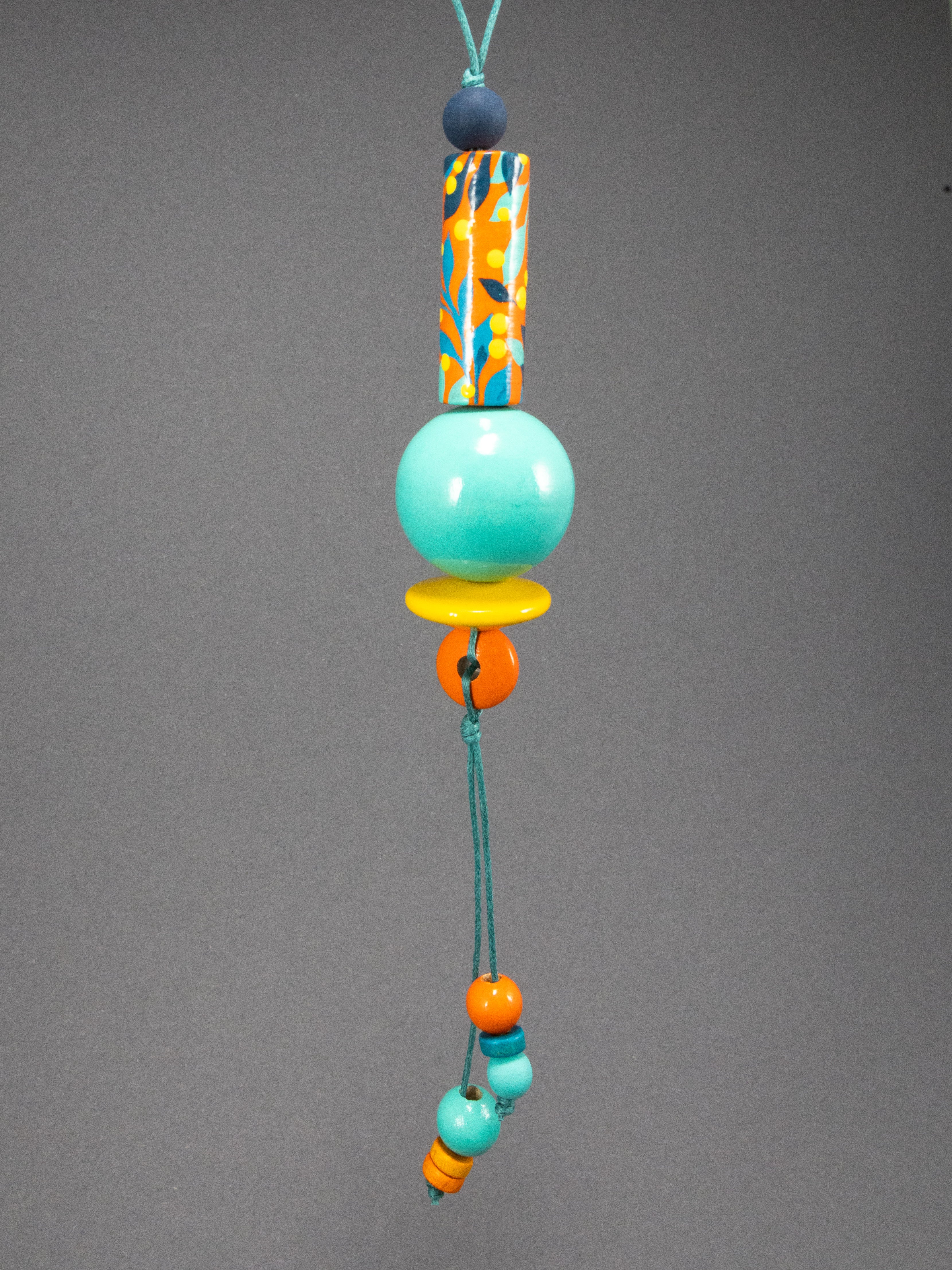 Turquoise Jungle Beaded Pendant