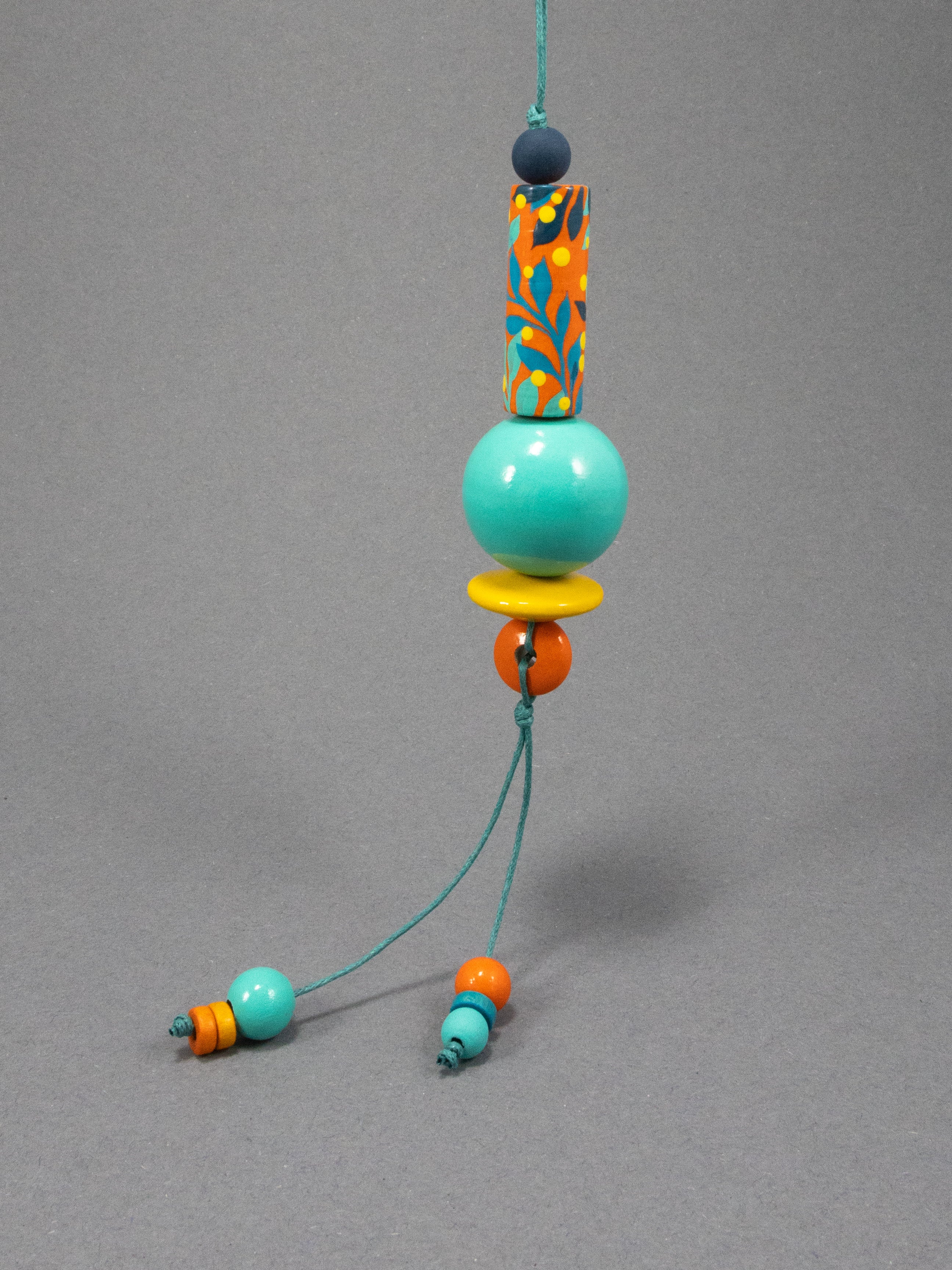 Turquoise Jungle Beaded Pendant