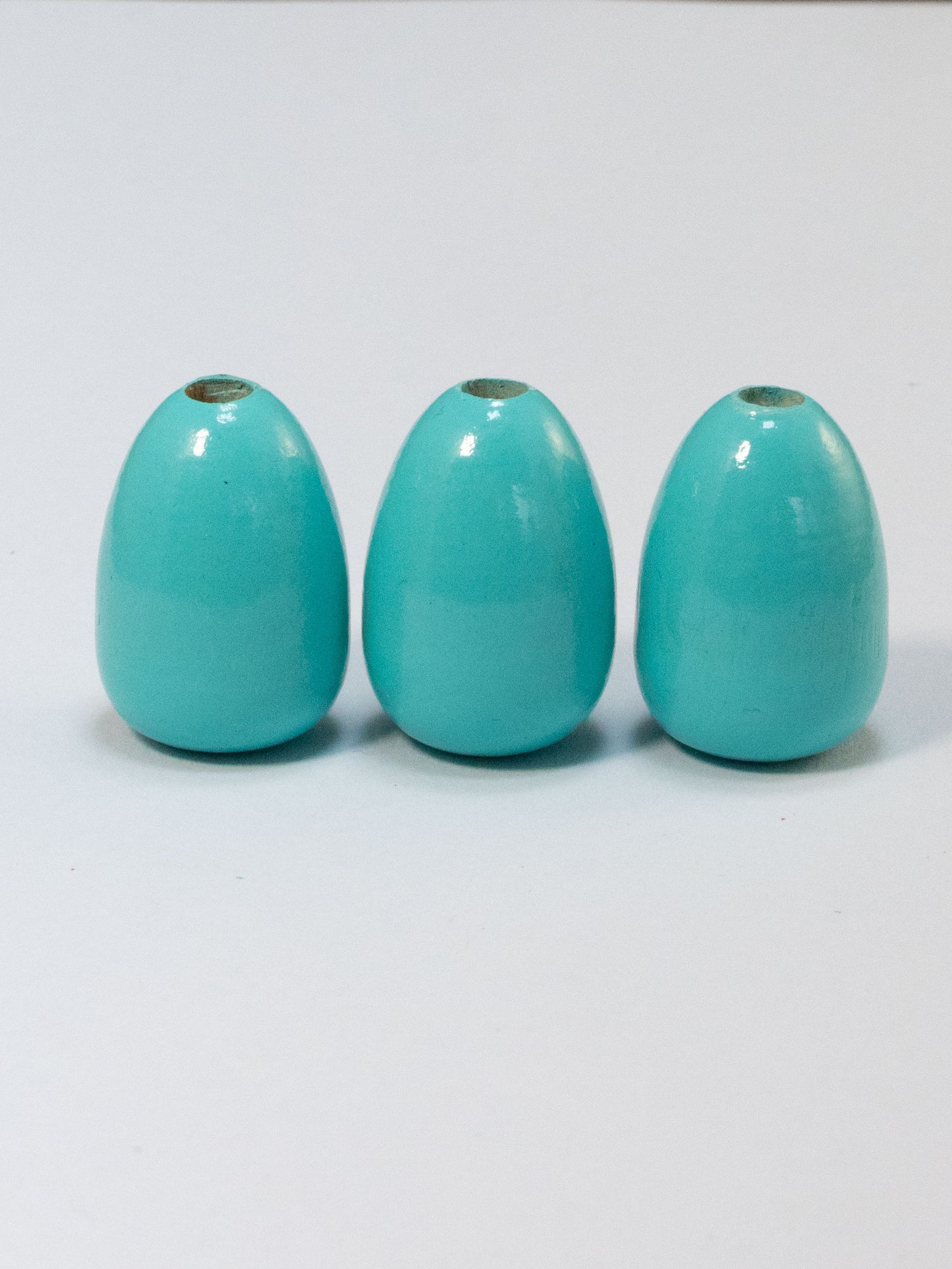 Turquoise Wooden Bead in Drop Shape