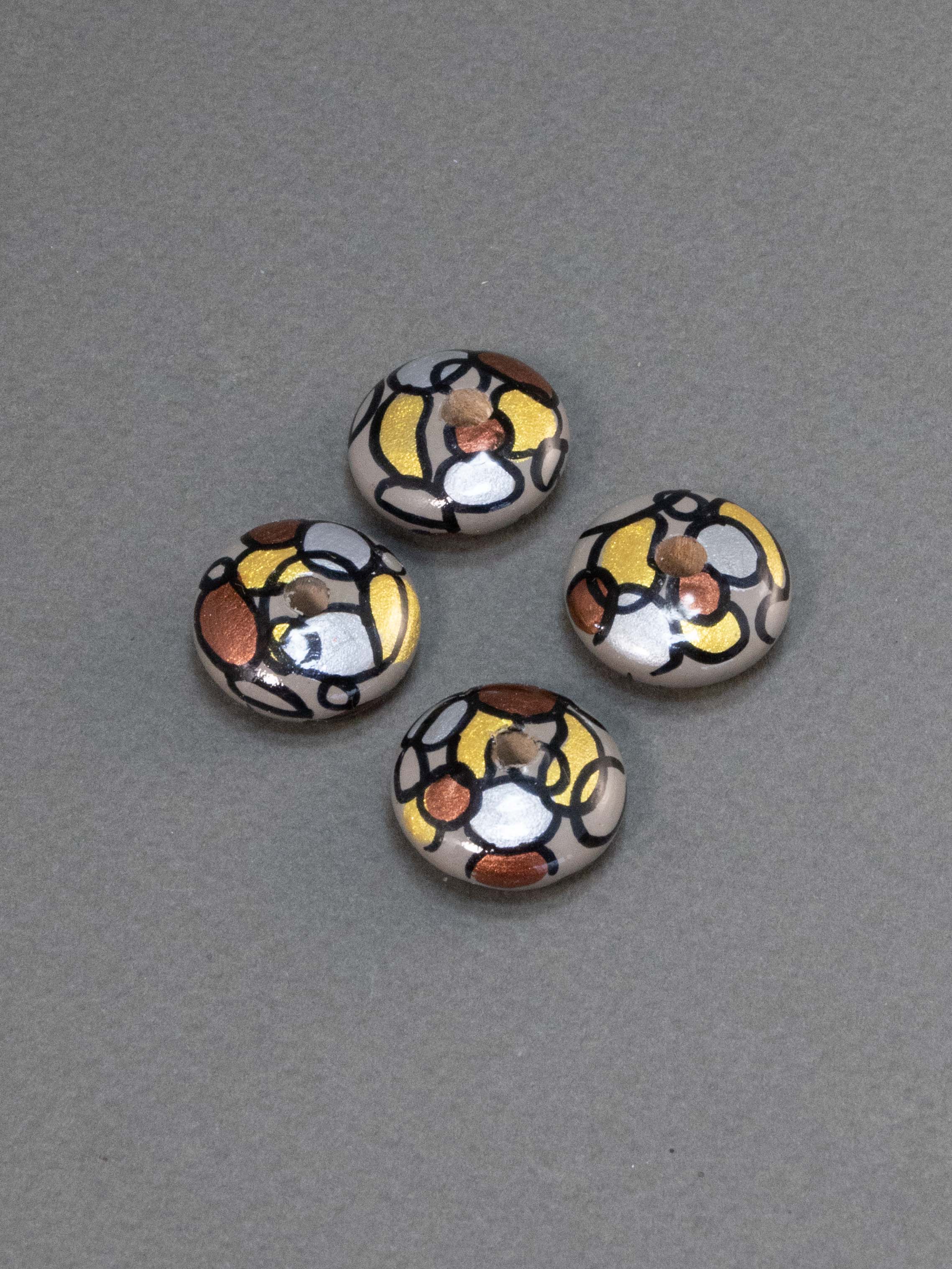 Vienna Flat Wooden Bead