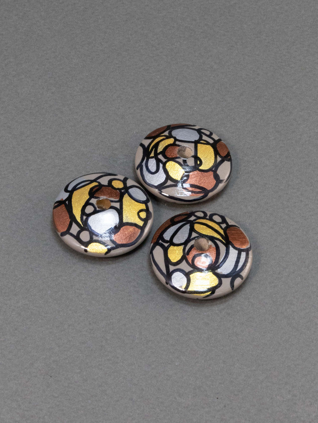 Vienna Flat Wooden Bead