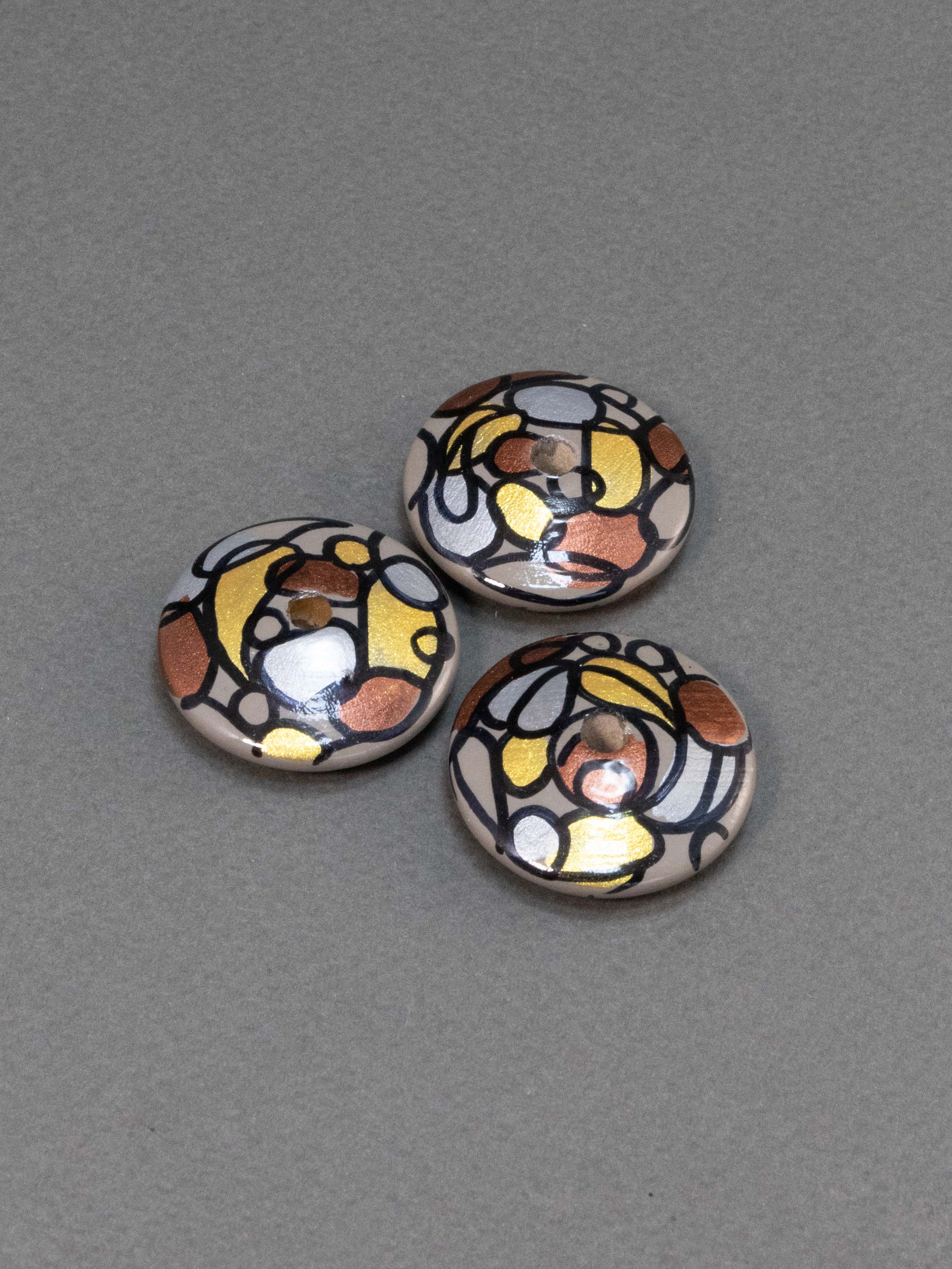 Vienna Flat Wooden Bead