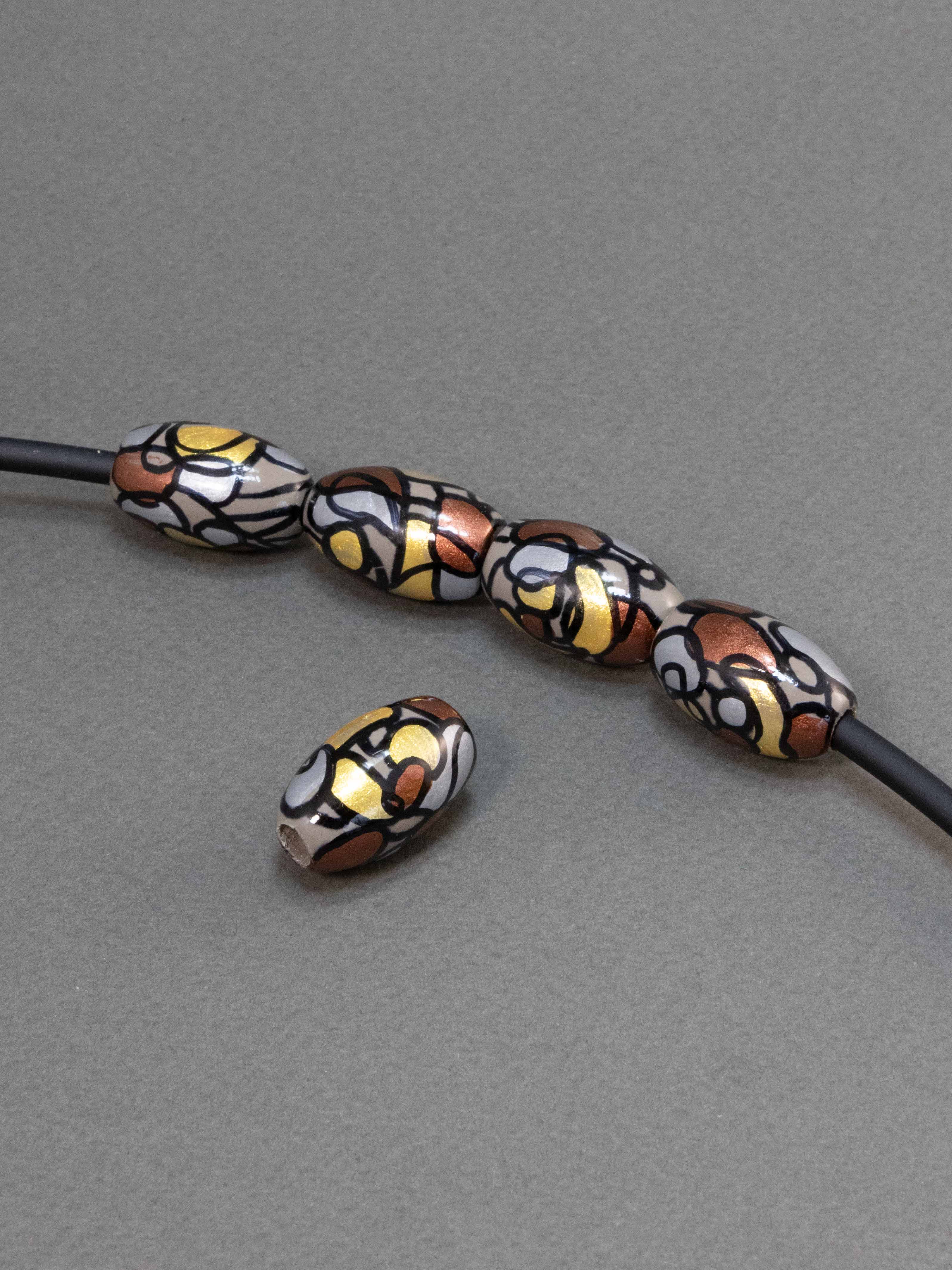 Vienna Wooden Beads in Bean Shape