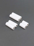 White Cylinder Wooden Bead