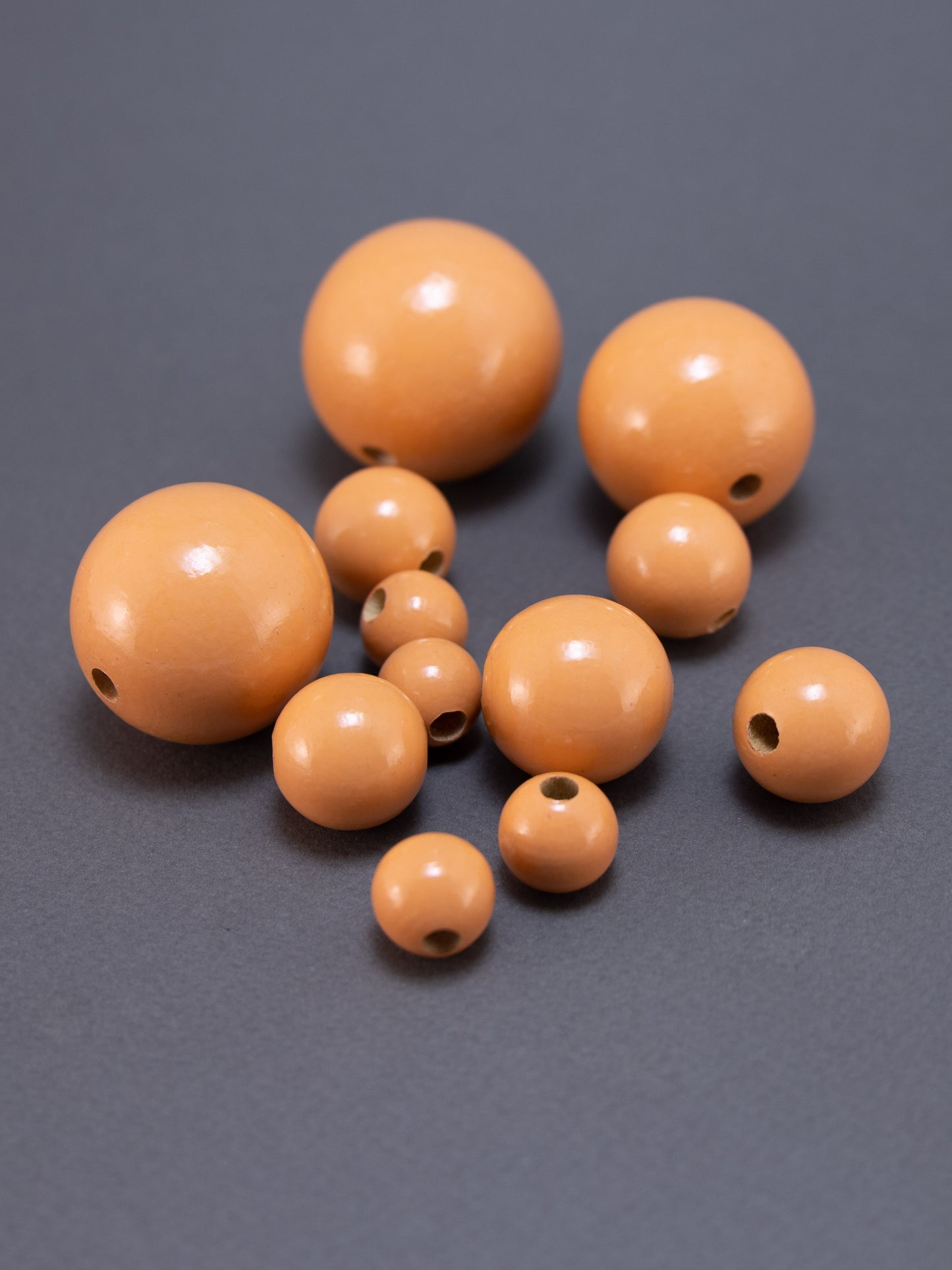 Peachy Wooden Bead