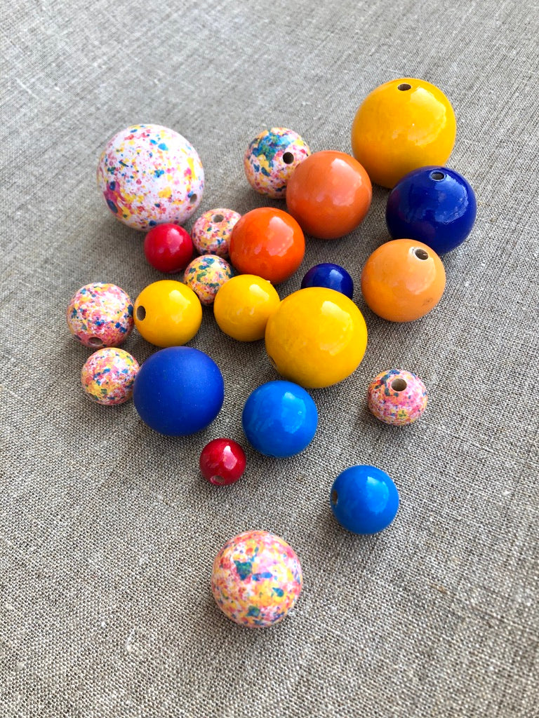 Big Sunny Wooden Beads Set