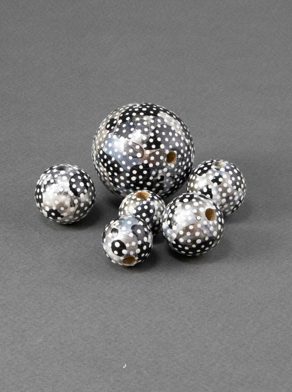 Abstract Black Wooden Bead