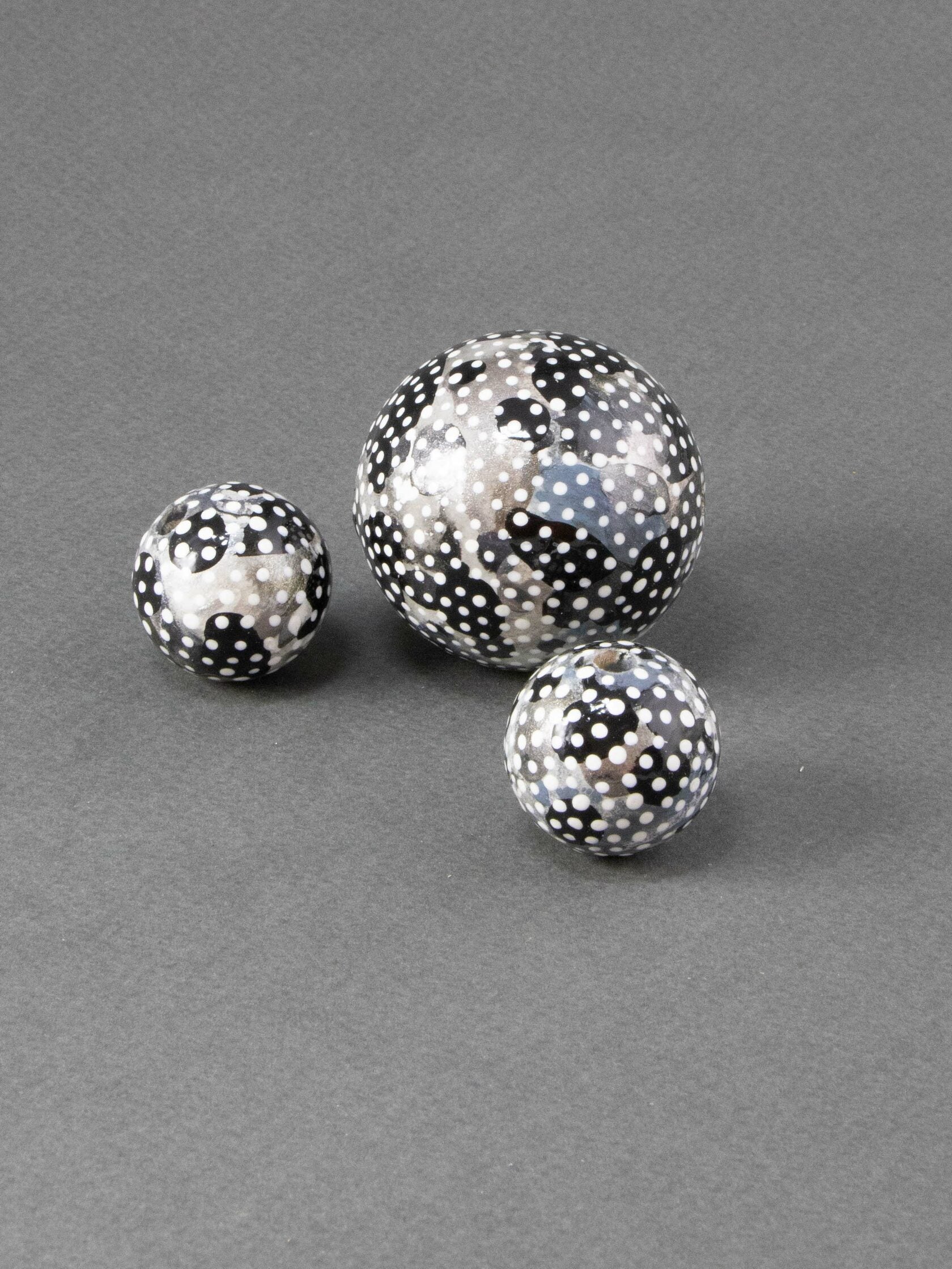 Abstract Black Wooden Bead