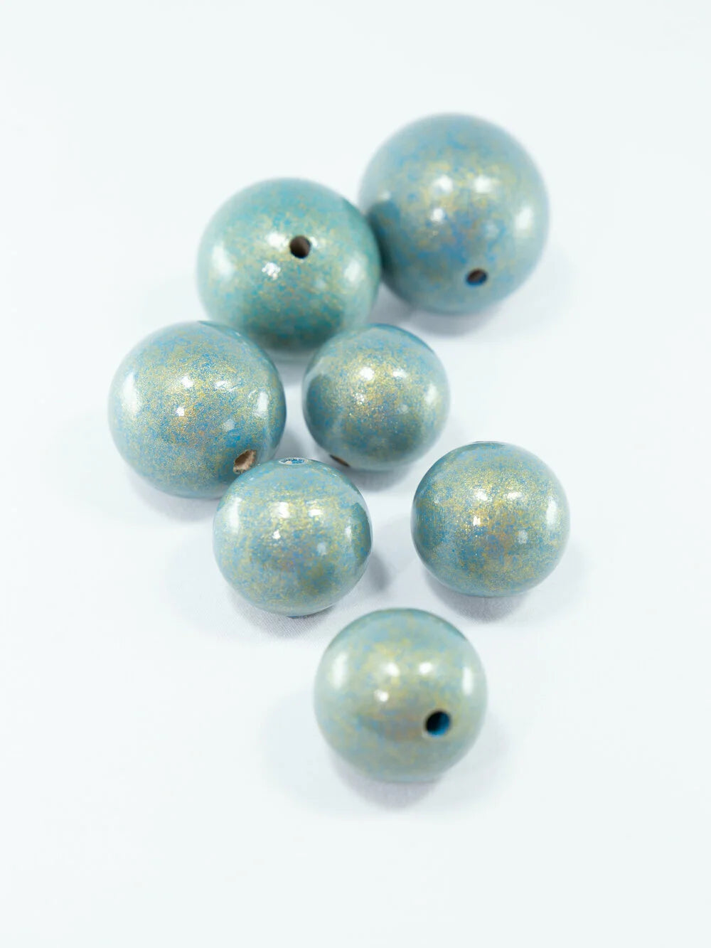 Antique Turquoise Wooden Bead