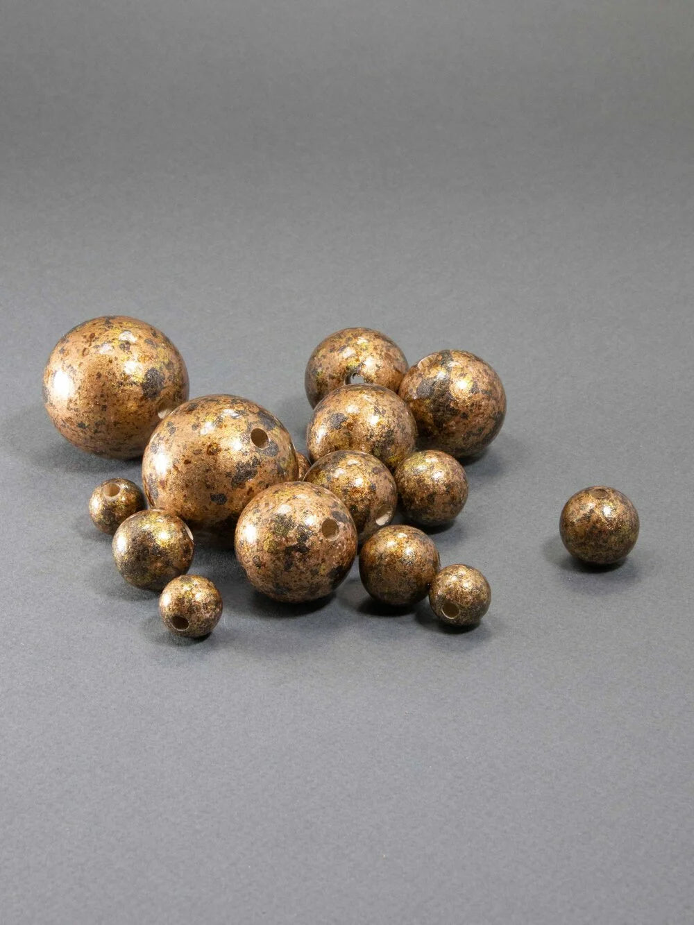 Antique Brown Brushed Wooden Bead