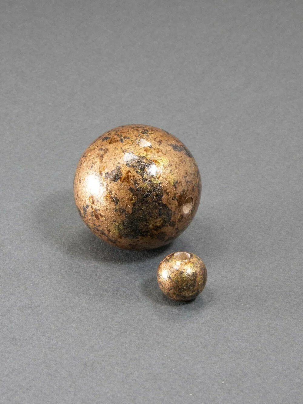 Antique Brown Brushed Wooden Bead