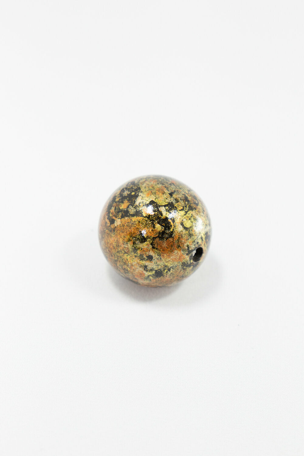 Antique Brushed Black & Gold Wooden Bead